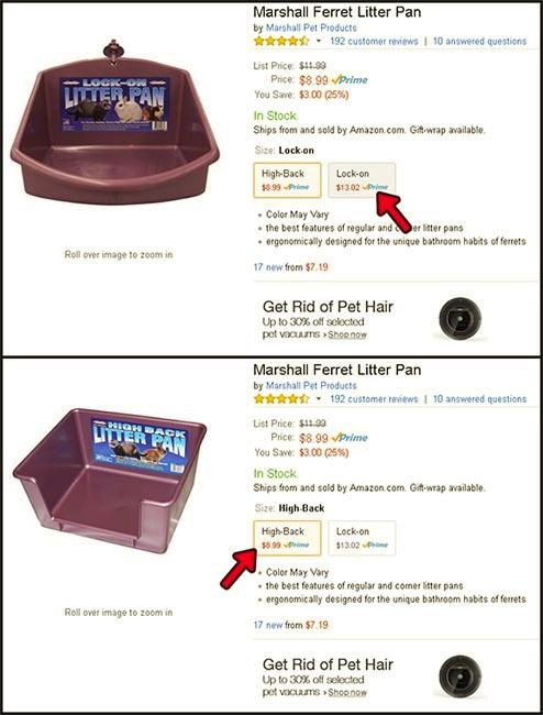 Marshall High Back Litter Pan for Ferrets - 12