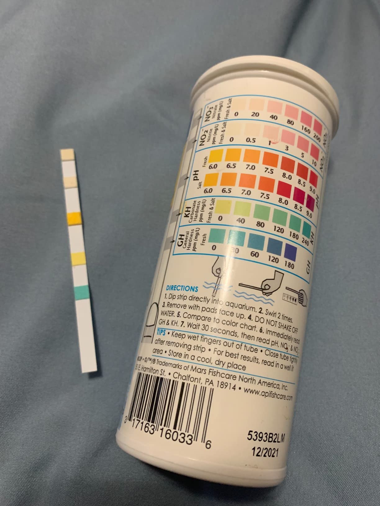 API 5-in-1 Test Strips Freshwater and Saltwater Aquarium Test Strips 25-Count Box customer photo 2