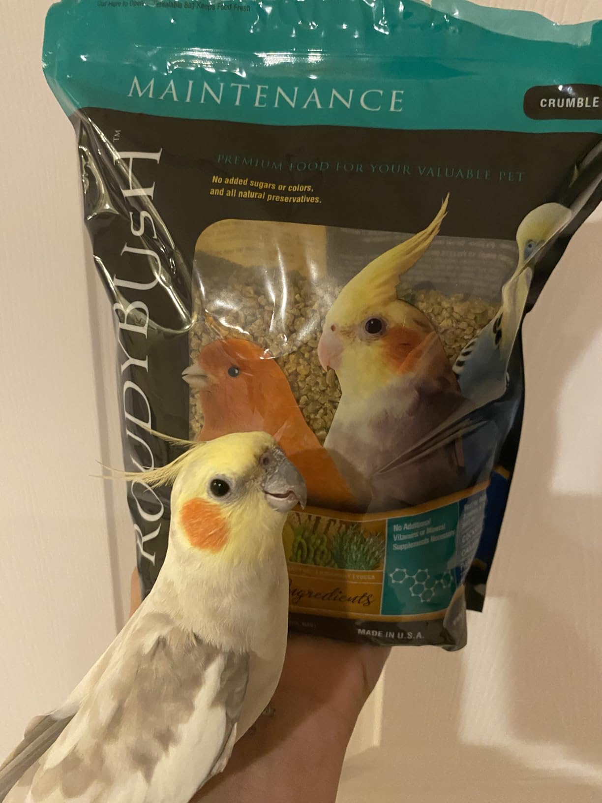 RoudyBush Daily Maintenance Bird Food, Crumble Pellets, 2.75 lb customer photo 1