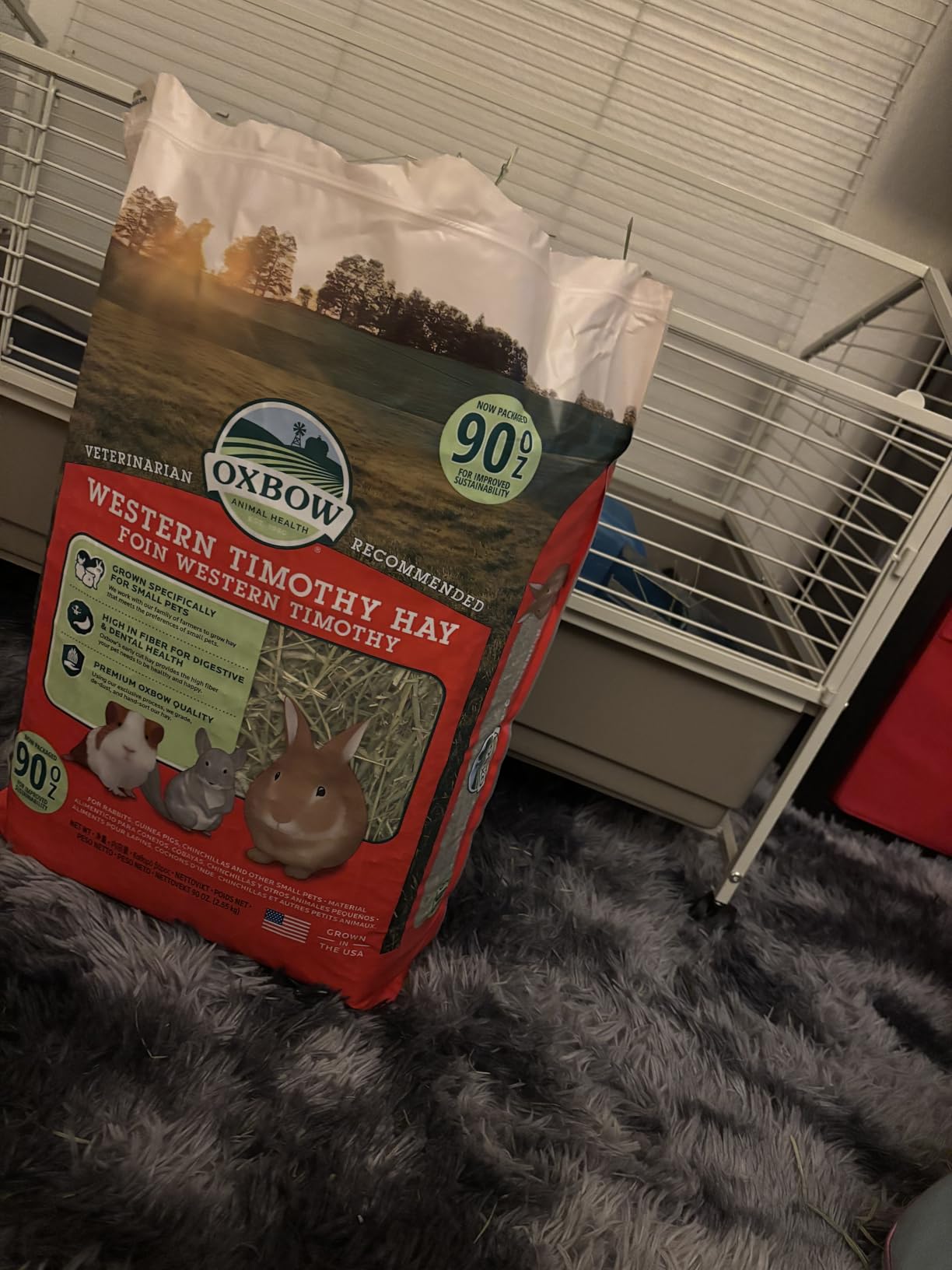 Oxbow Western Timothy Hay, Rabbit & Guinea Pig Hay, High Fiber, USA, 40 oz customer photo 1