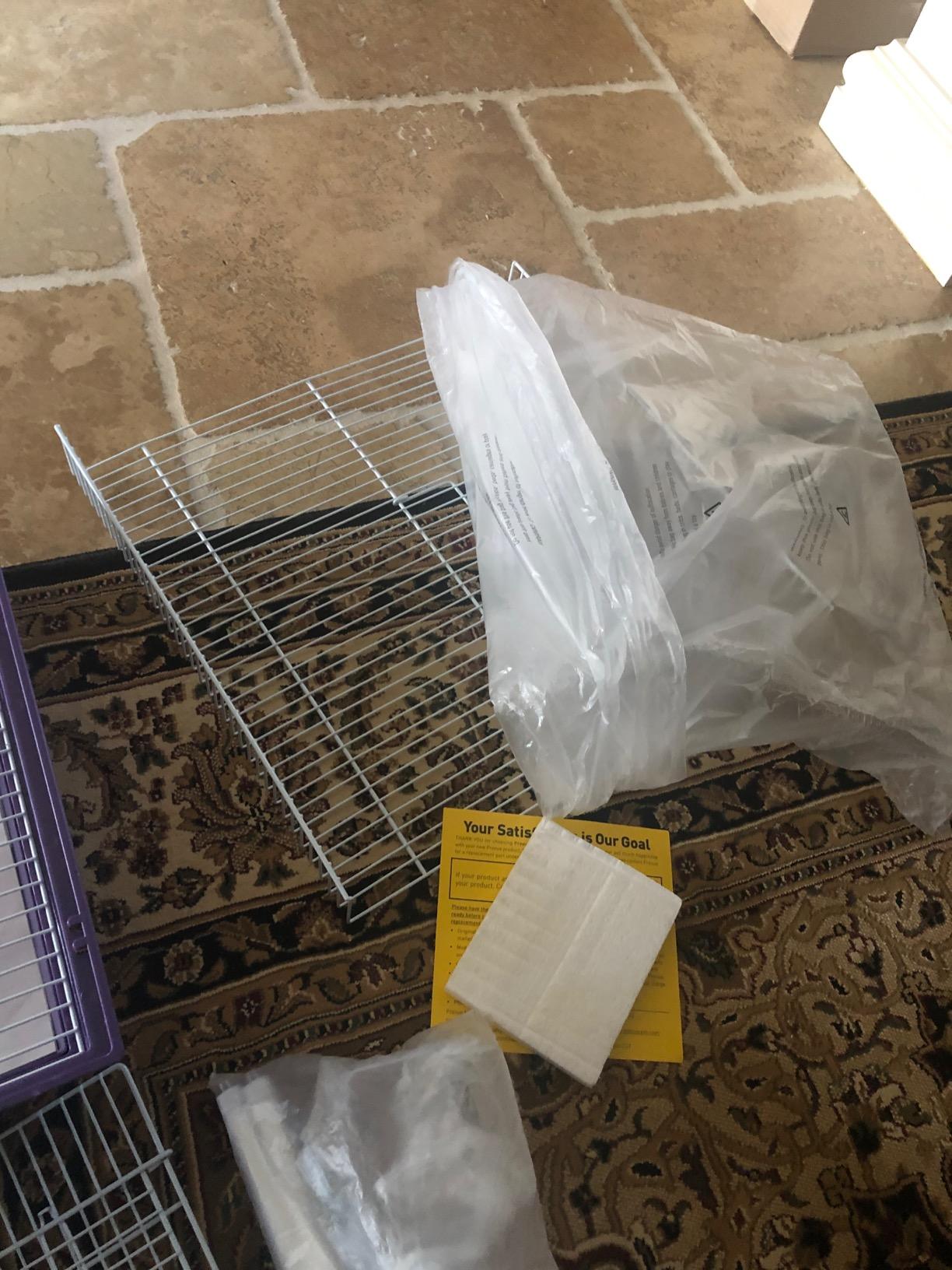 Prevue Pet Products Square Roof Bird Cage Kit - White and Purple | Ideal for Small Birds, Stand Compatible, Simple Cage Assembly, Easy to Clean and Maintain customer photo 2
