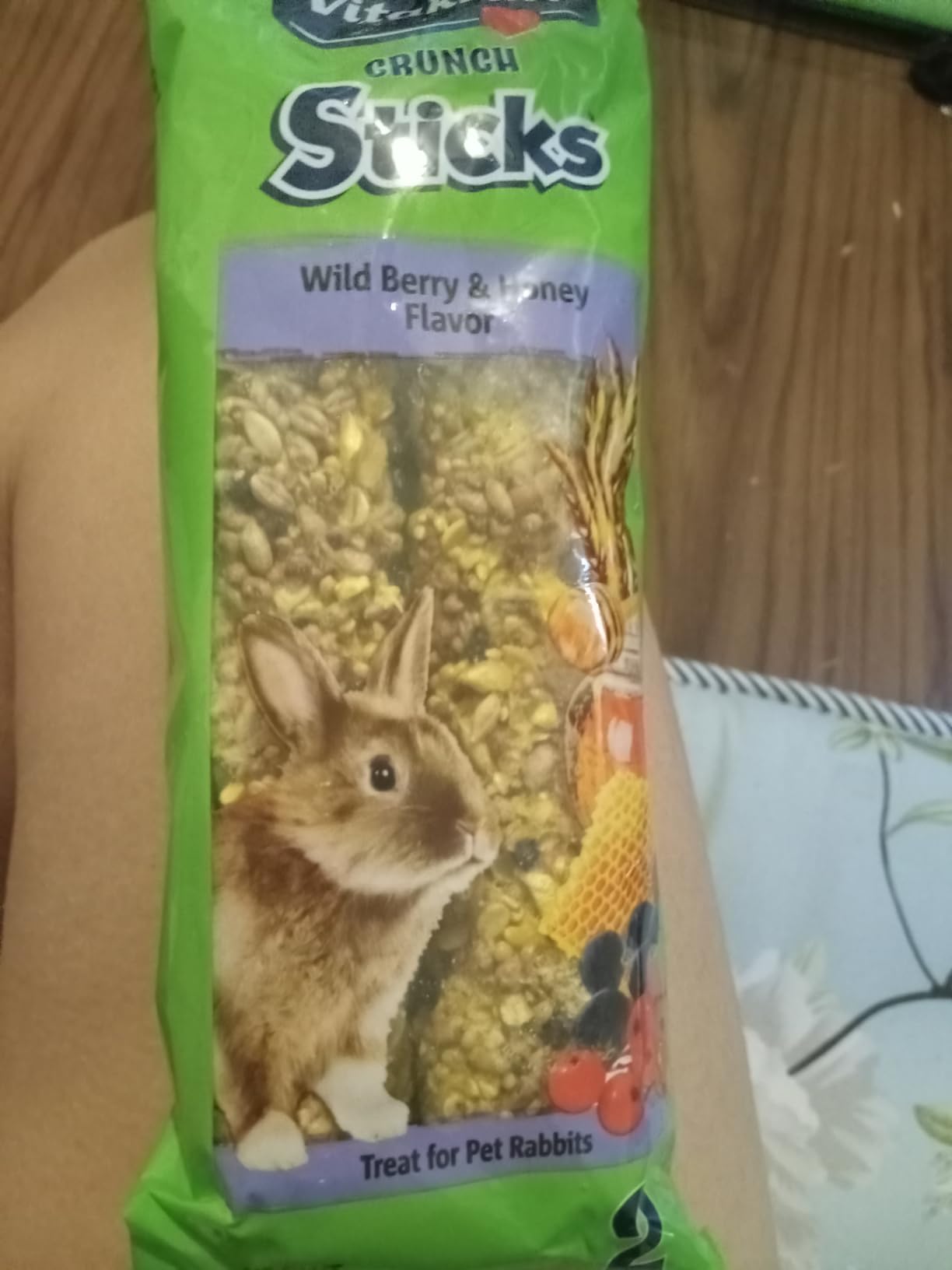 Vitakraft Crunch Sticks Rabbit Treat Wild Berry and Honey Flavor with Natural Grains and Honey Enriched with Essential Nutrients Baked on Wooden Stick to Encourage Chewing and Long Lasting Enjoyment customer photo 2