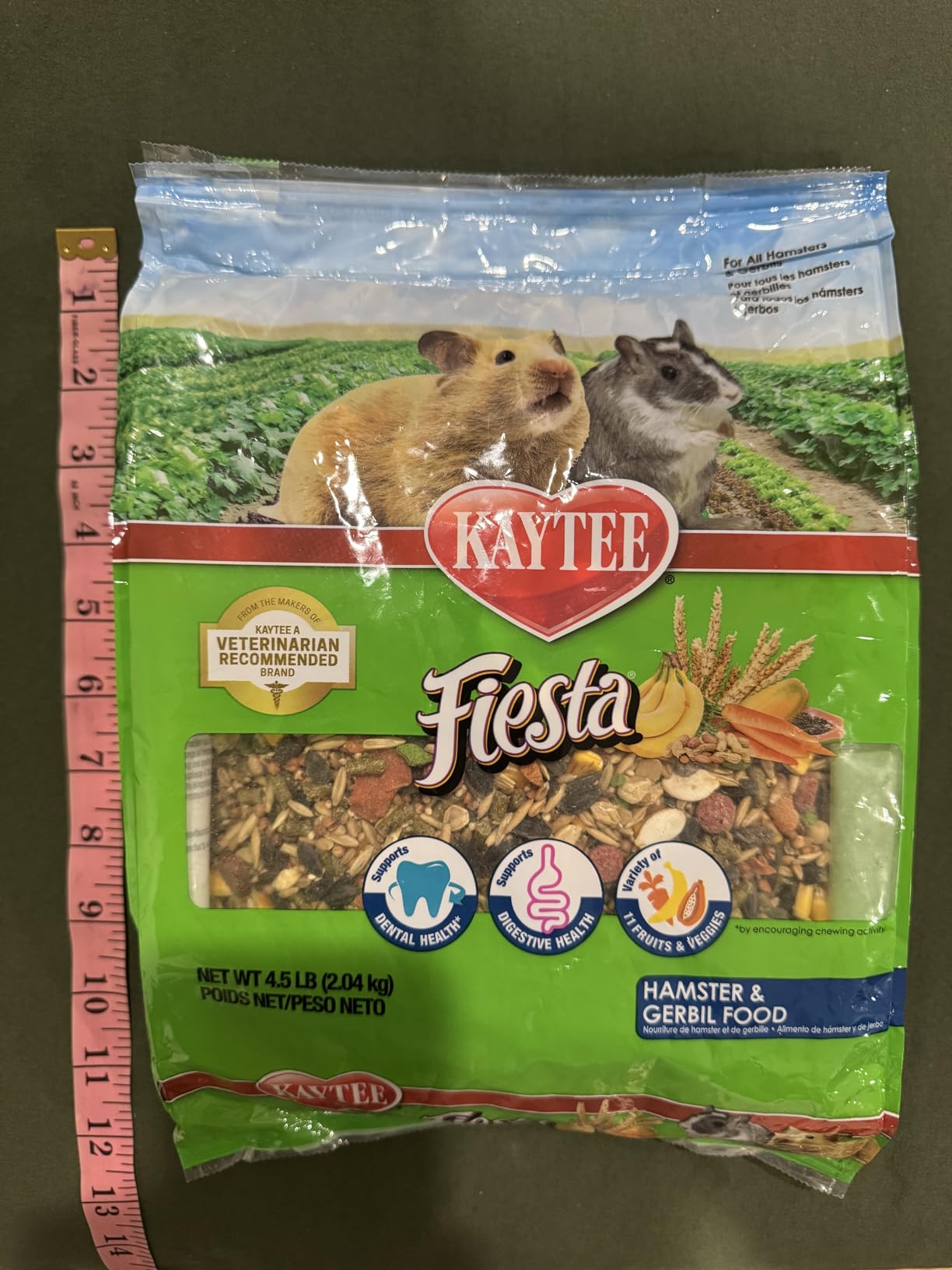 Kaytee Fiesta Hamster & Gerbil Food, Nutritious and Fun Blend, Supports Dental Health and Digestion, 4.5 pounds customer photo 1