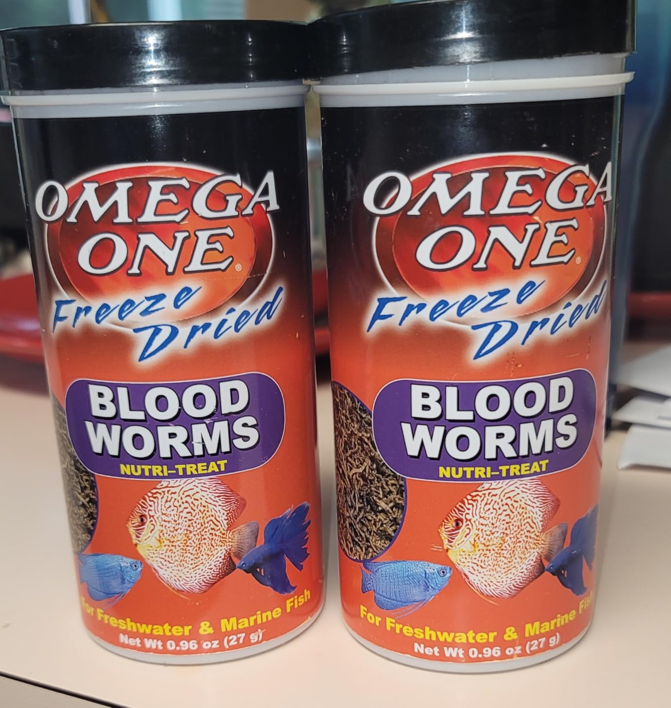Omega One Freeze Dried Blood Worms, 0.96 oz customer photo 2