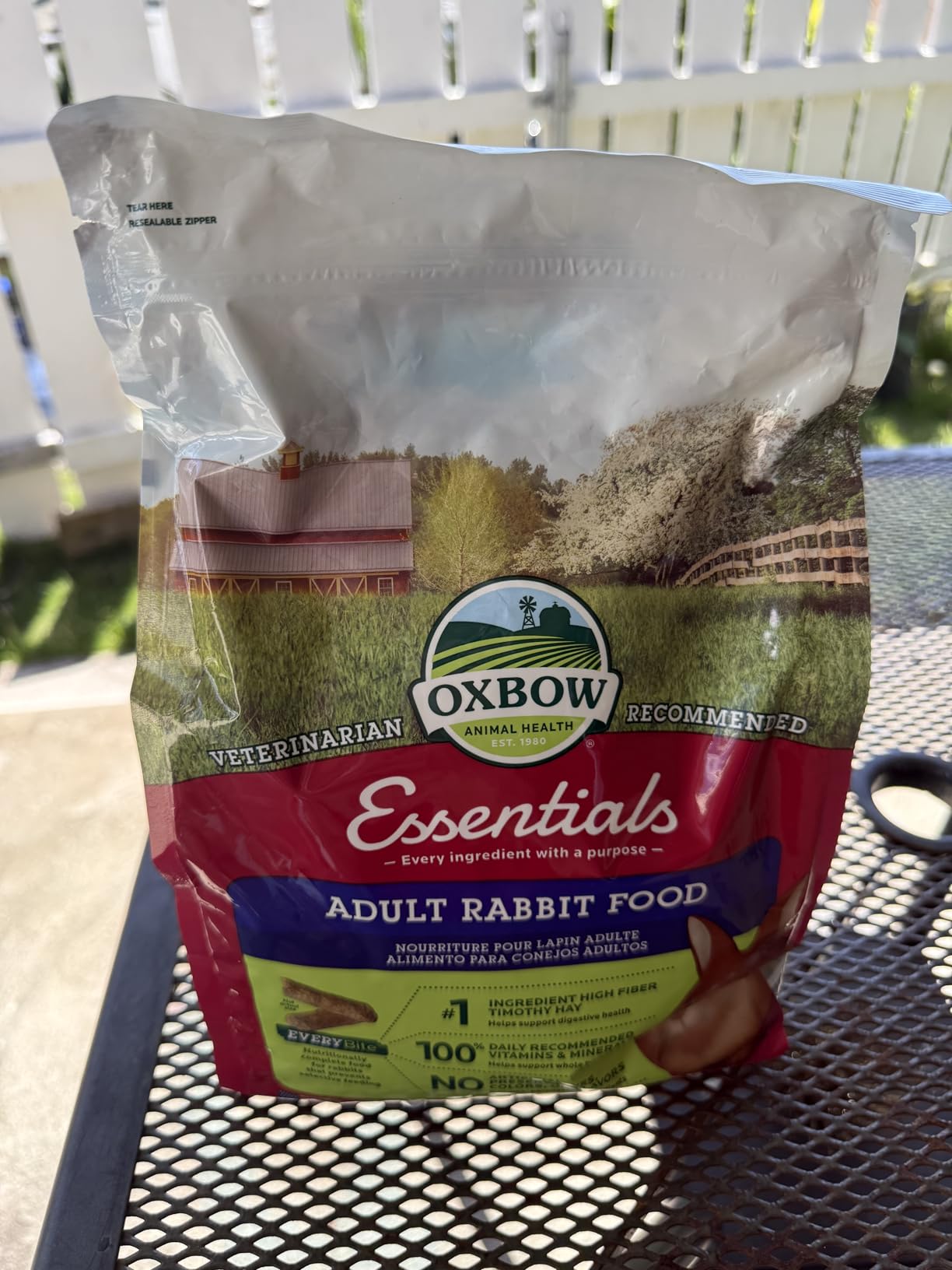 Oxbow Essentials Adult Rabbit Food, Timothy Hay Rabbit Pellets, USA, 5 lb customer photo 2
