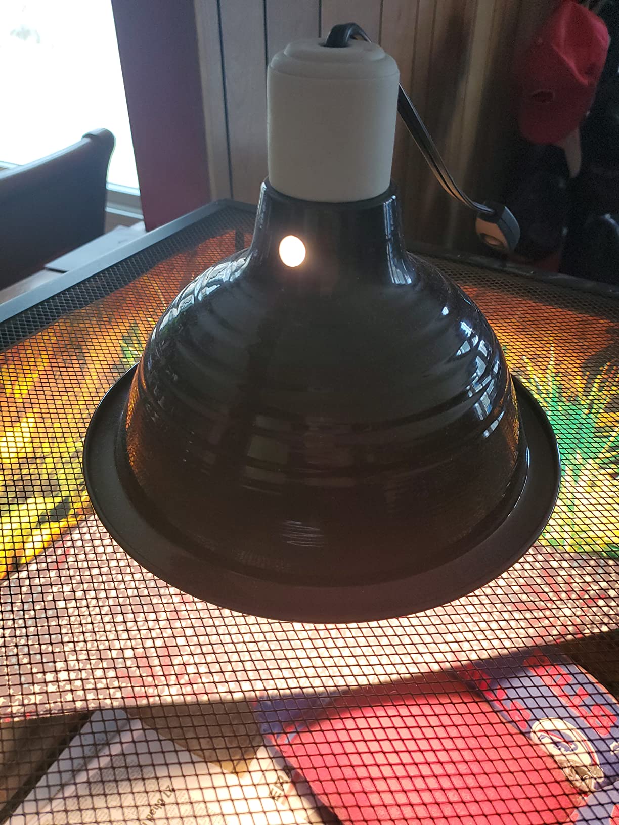 Zilla Pet Reptile Premium Heat Lamp Reflector Dome Fixture, 8.5 Inches customer photo 2