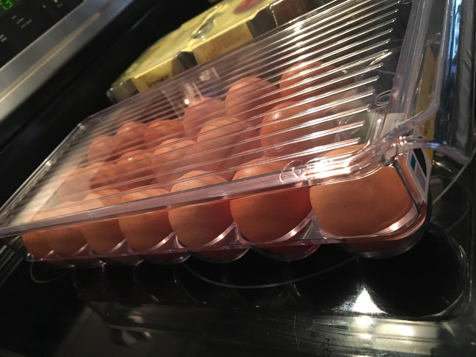 iDesign Clear Plastic Egg Holder for Fridge with Lid, 21 Egg | Storage Container, Organizer Bin customer photo 2