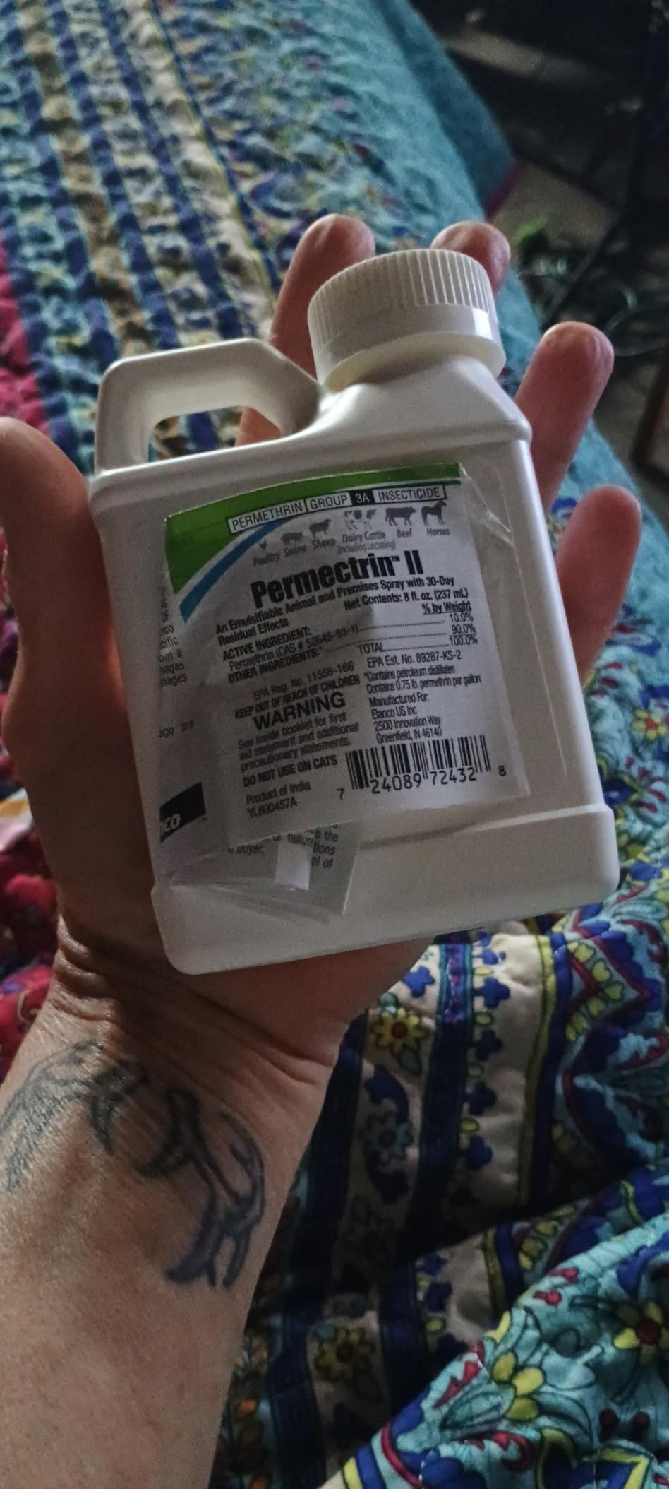 Permectrin II Insecticide for Farm Animals | Insect Killer | 30-Day Residual Effects 8 fl. oz. Bottle customer photo 2