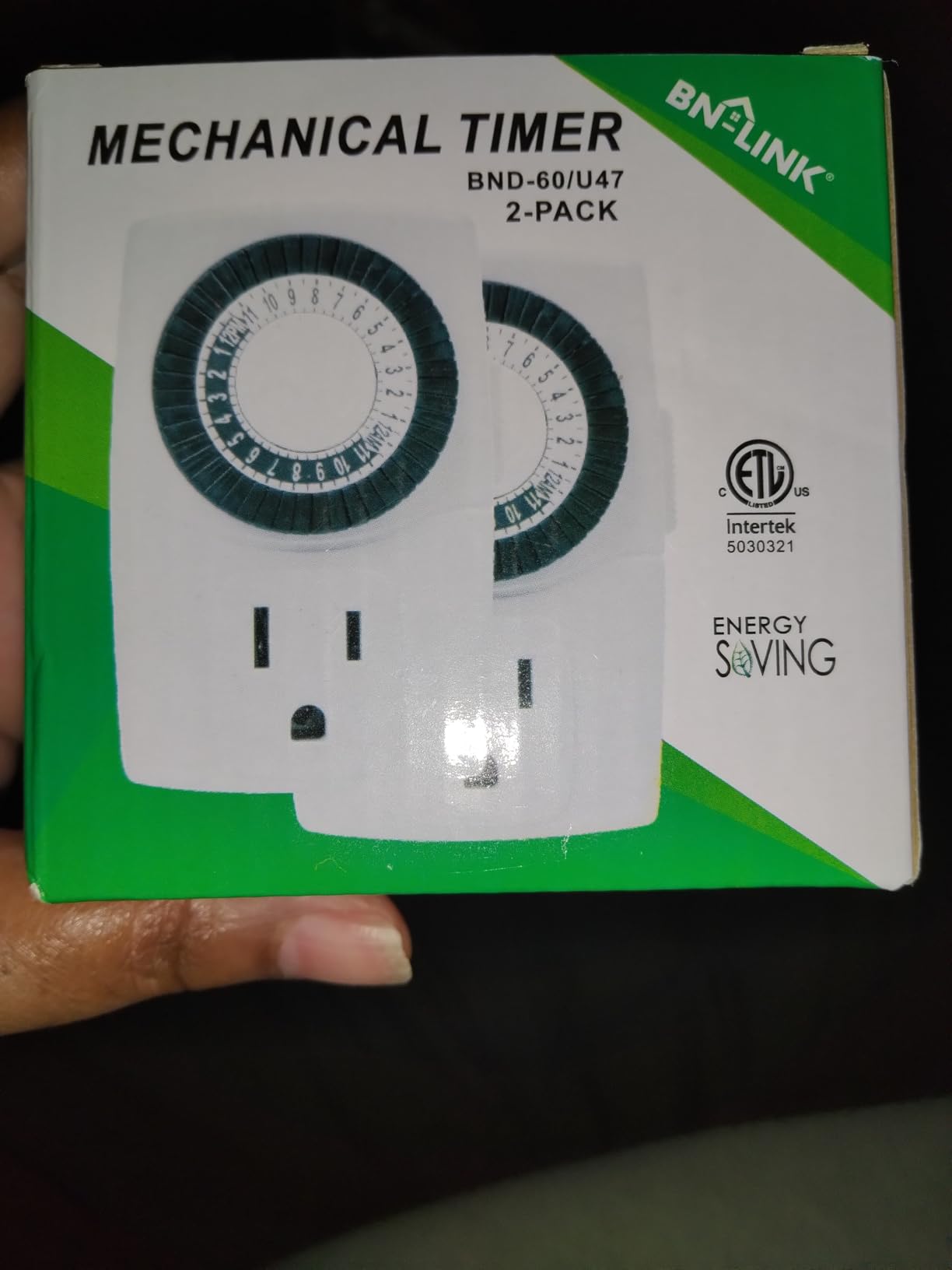 BN-LINK U47 Indoor Mini 24-Hour Mechanical Outlet Timer, 3-Prong, 2-Pack | 30-min intervals; daily repeat; easy dial setup; Indoor Timer for Christmas lights,Lamp,Fan,Fish Tank, ETL, 15A/1875W, 2 Pack customer photo 2