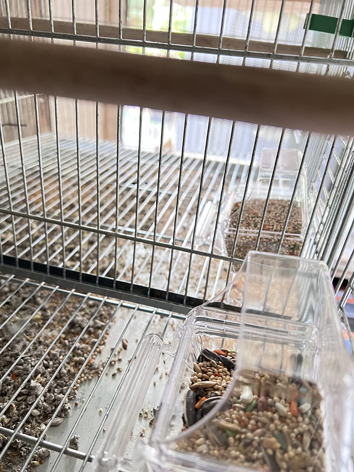 Mcage Lot of 4 Clear Transparent Bird Cage Birds Feeding & Watering Feeder Cups customer photo 1