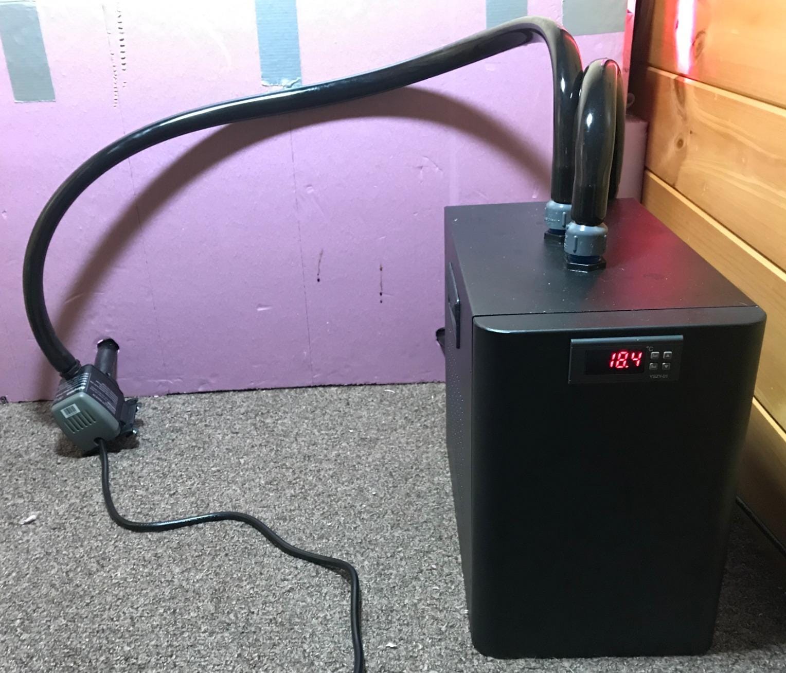 BAOSHISHAN 1/10 HP Aquarium Chiller 42 Gallon 160L Water Cooling System | Quiet Compressor Refrigeration, Includes Pump and Tubing, 110V, Ideal for Hydroponics, Axolotl and Reef Tanks customer photo 1