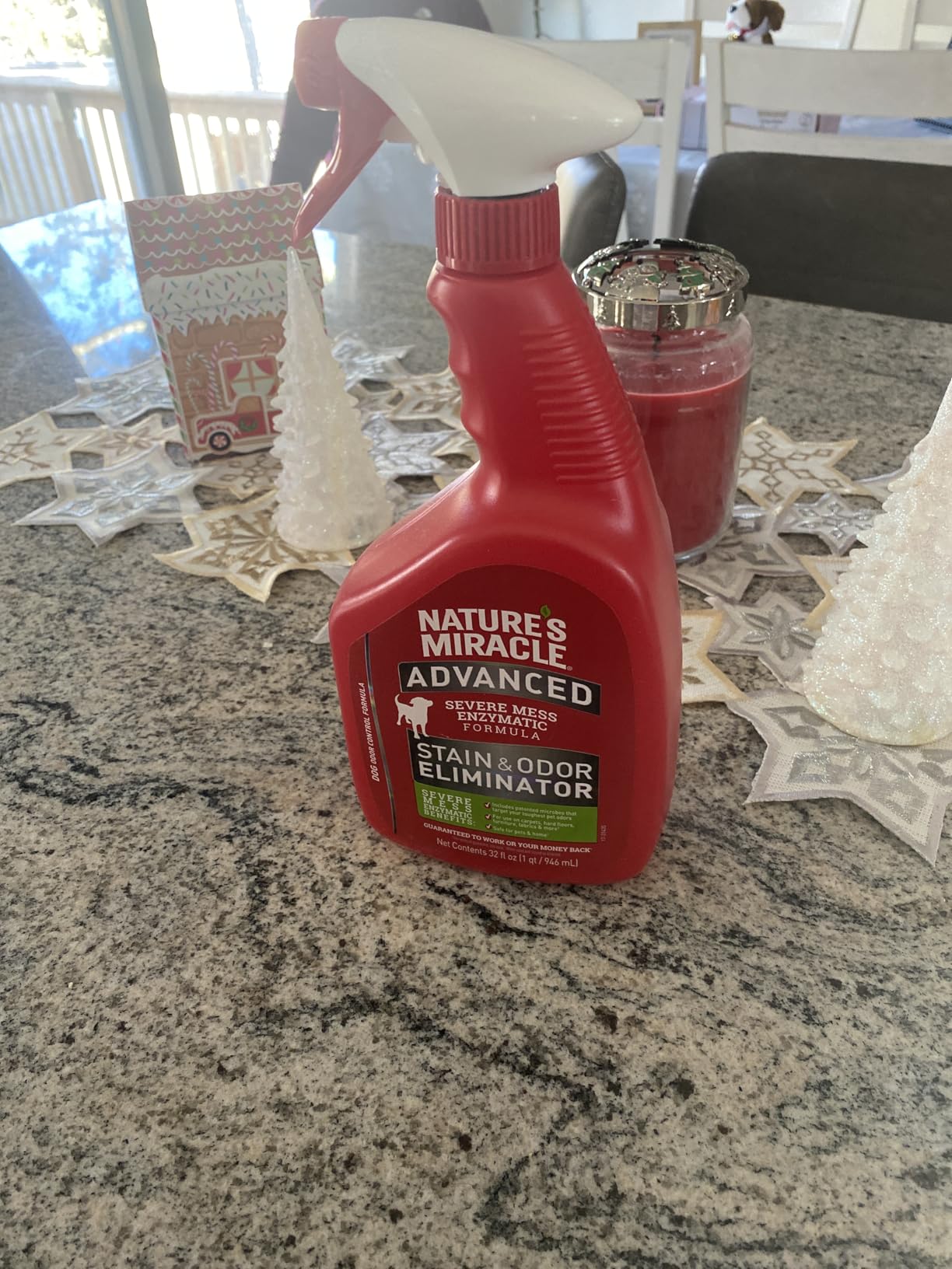 Nature’s Miracle Advanced Dog Stain & Odor Eliminator, Severe Mess, 32 oz | Enzymatic Cleaner Eliminates the Toughest Dog Messes, For Use on Multiple Surfaces, Safe For Pets and Home*, Fresh Scent customer photo 2