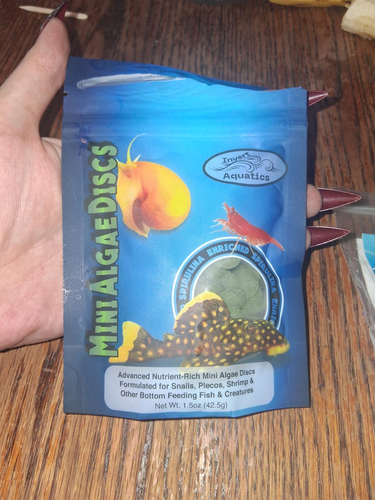 Mini Algae Discs - Sinking Diet for Snails, Shrimp & Bottom Feeding Fish (1.5oz) customer photo 1