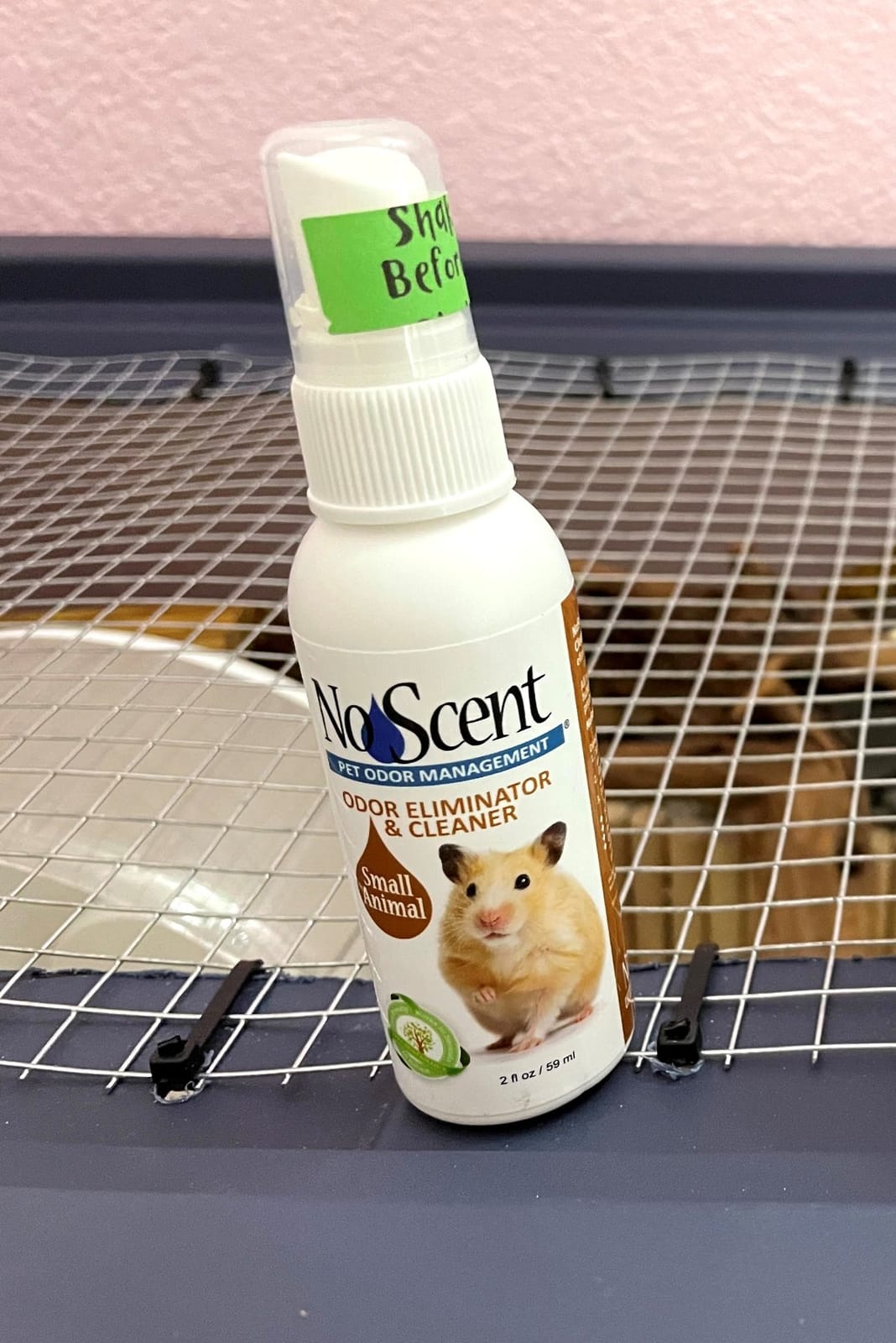 No Scent Small Animal Guinea Pig Cage Cleaner | Hamster & Rabbit Habitat Pet Odor Spray (8 Fl Oz / 237 mL) customer photo 1