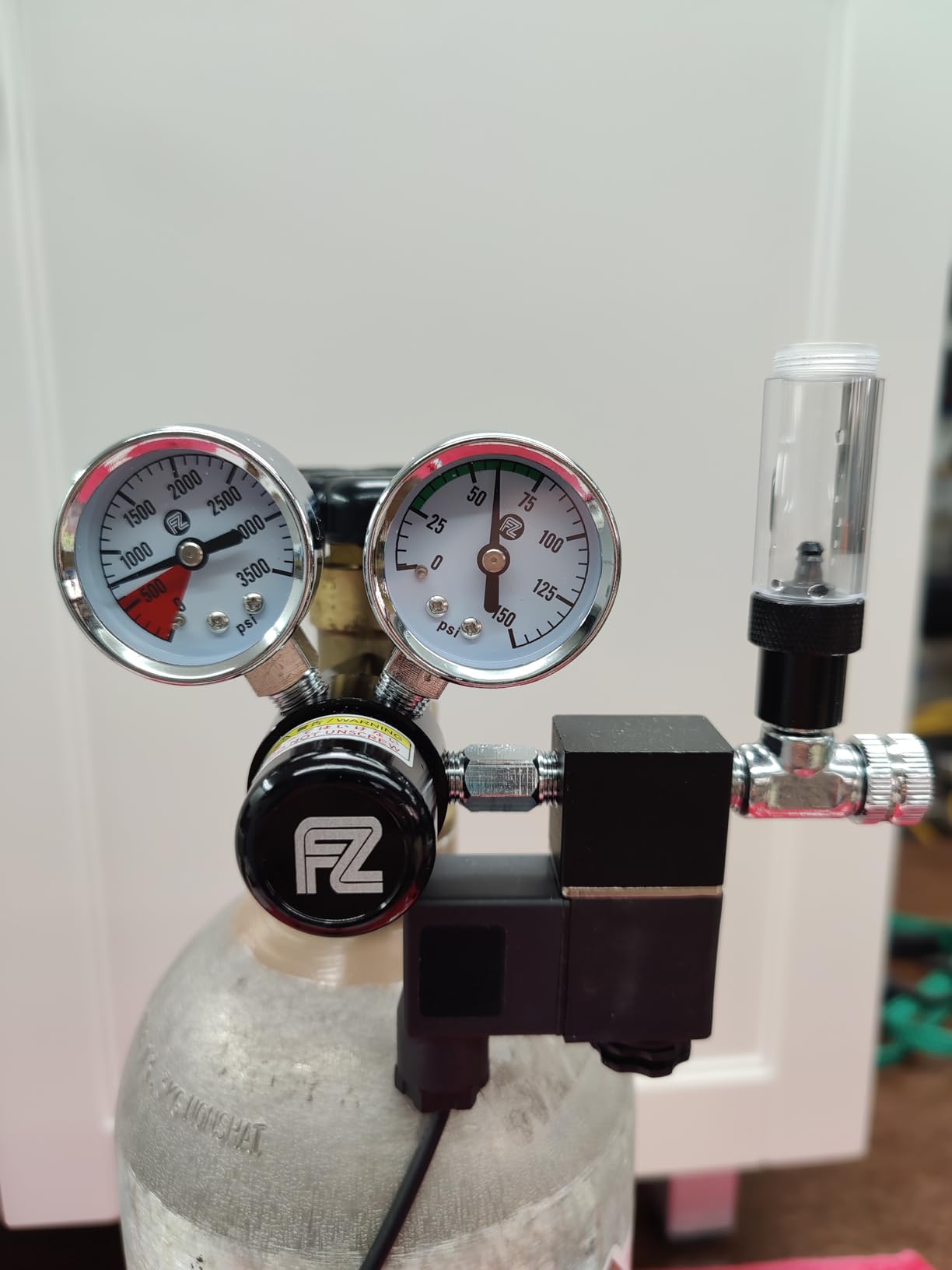 FZONE Aquarium Co2 Regulator DC Solenoid with Bubble Counter and Check Valve Plant Grow DIY CO2 System CGA320 Side Open Cylinder customer photo 1