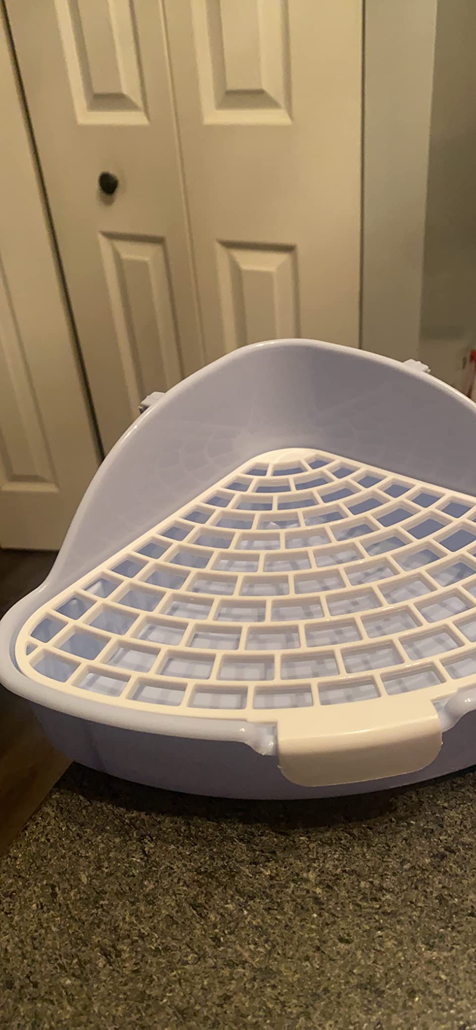 RUBYHOME Triangle Potty Trainer Corner Litter Bedding Box Pet Pan for Baby Rabbit, Chinchillas, Small Guinea Pigs, Ferret, Galesaur customer photo 1