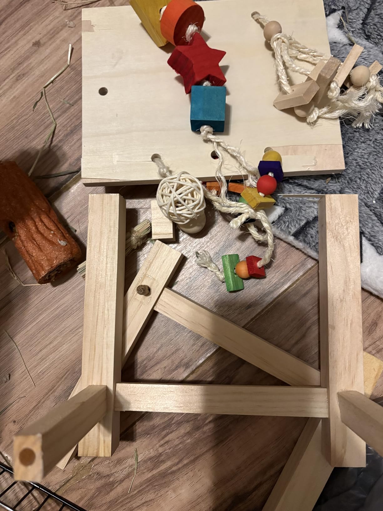 Oxbow Play Table, Rabbit & Guinea Pig Toys, Natural Wood Play Table For Rabbits, Guinea Pigs, Hamsters, Chinchillas & Rats, Bunny Enrichment Toys customer photo 2