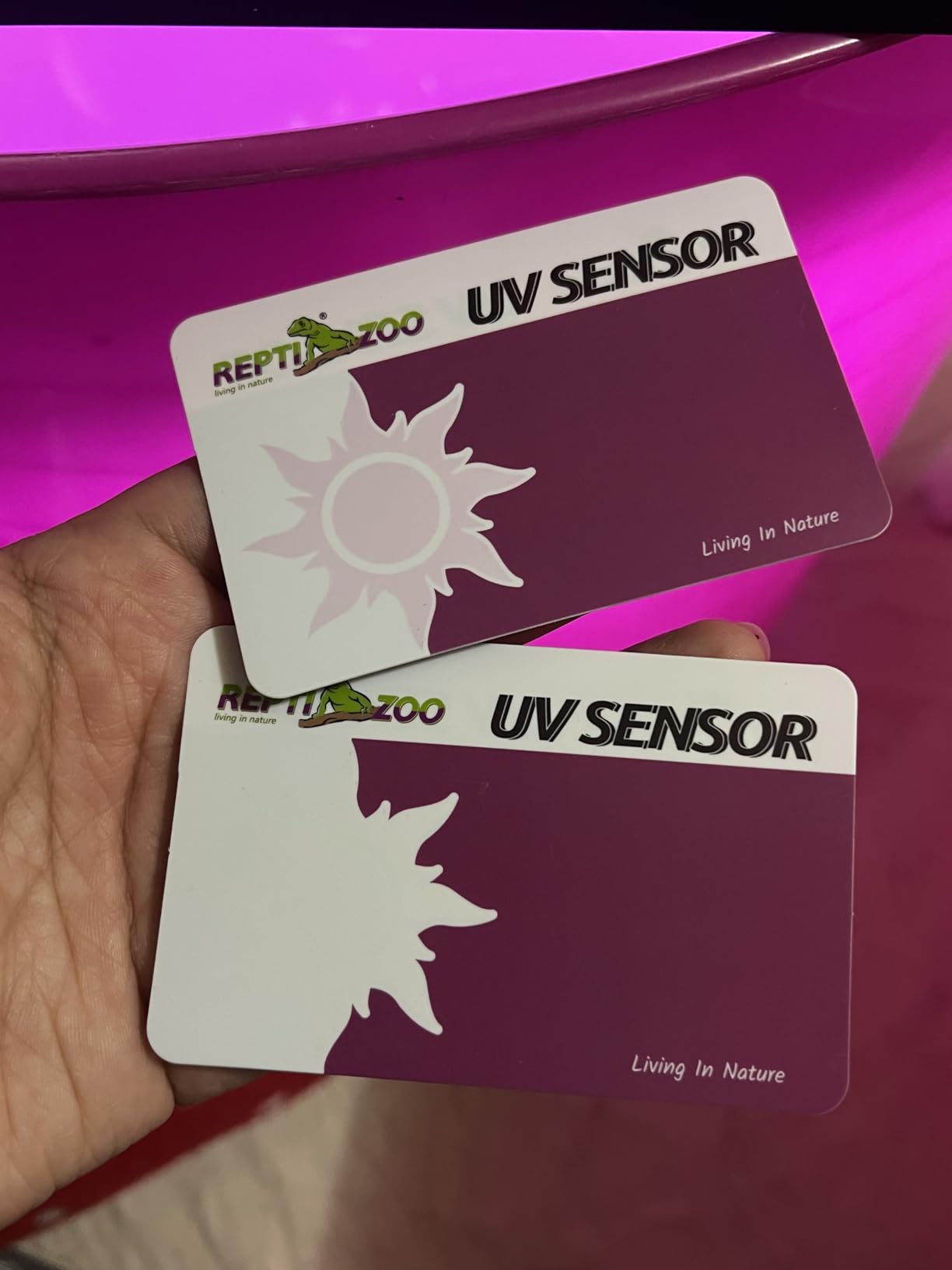 REPTI ZOO UVB Tester Reptile Lamp UV Sensor Reptile UVB Fluorescent Lamp Tester Card, Set of 2 customer photo 2