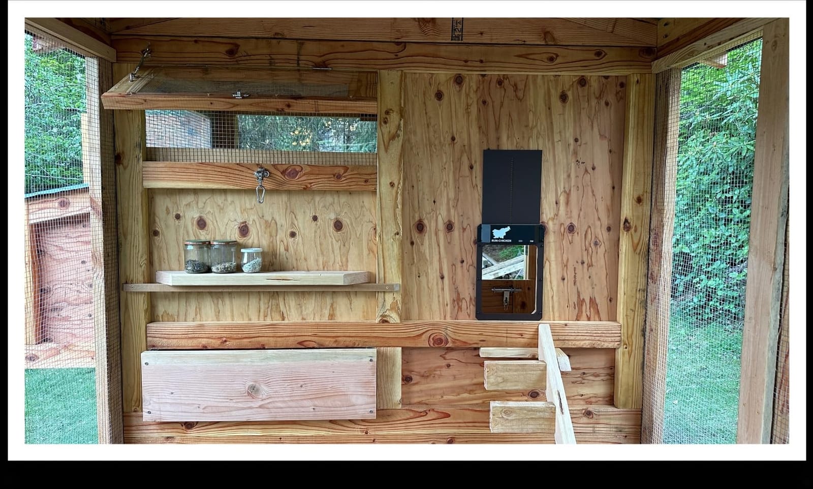 RUN-CHICKEN Door T50 - Automatic Chicken Coop Door Opener, Battery Powered & Weatherproof Aluminum, Smart App & Timer Control, Predator Proof, Easy Install, Reliable All-Season Performance (Brown) customer photo 1