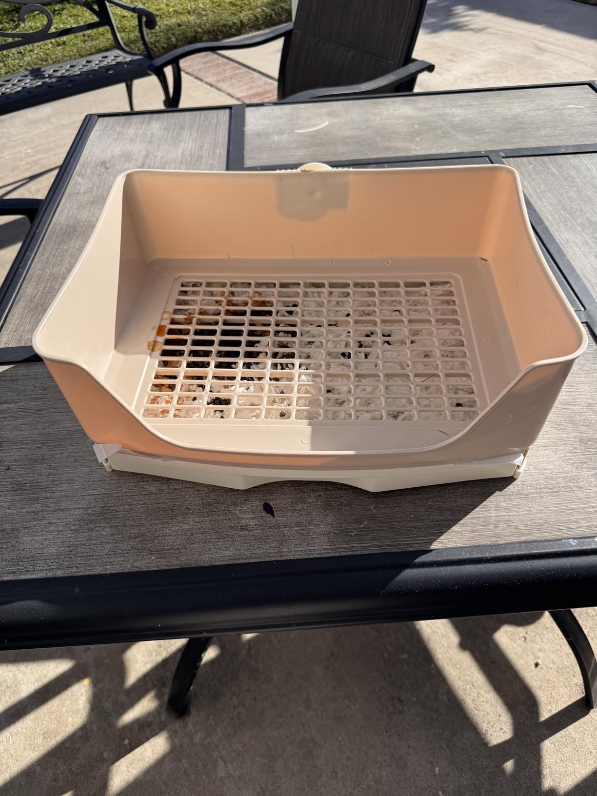 kathson Large Rabbit Litter Box Trainer, Potty Corner Toilet with Drawer Bigger Pet Pan for Adult Hamster, Guinea Pig, Ferret, Galesaur, Bunny and Other Animals (Brown) customer photo 1