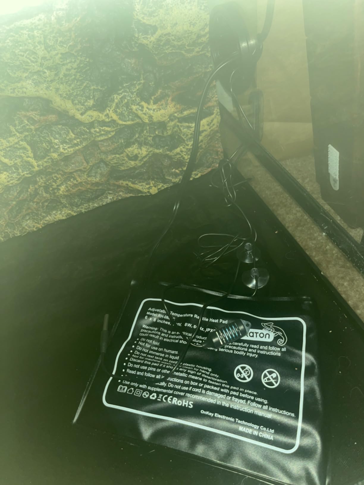 Tikaton Reptile Heat Pad - Adjustable Temperature Under Tank Heater for 10-20gal/30-40gal Tank, Terrarium Heat Mat for Turtle/Snake/Lizard/Frog/Spider/Plant Box customer photo 1
