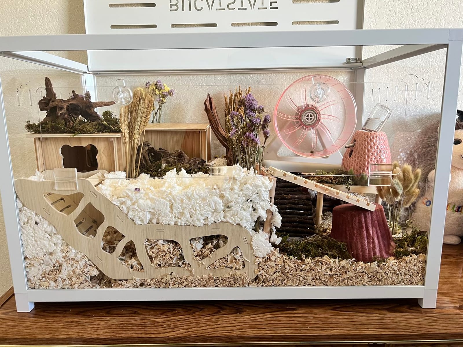Niteangel Hamster Climbing Ladder Wooden Suspension Bridge for Guinea Pigs Rats Hedgehog Gerbils Mouse Sugar Glider and Other Small Animals (Medium) customer photo 2
