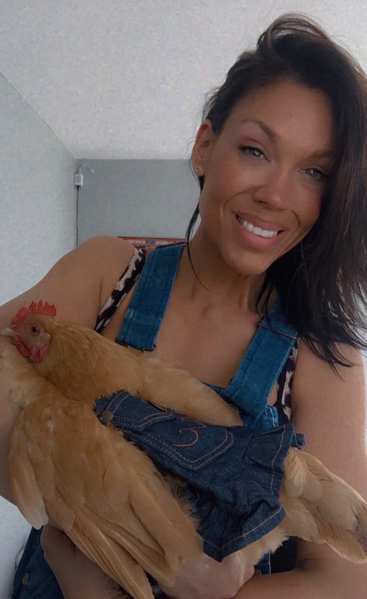 My Favorite Chicken Hen Saddle Denim Standard | Chicken Back Protector, Chicken Apron Jacket, Durable, Comfortable customer photo 1