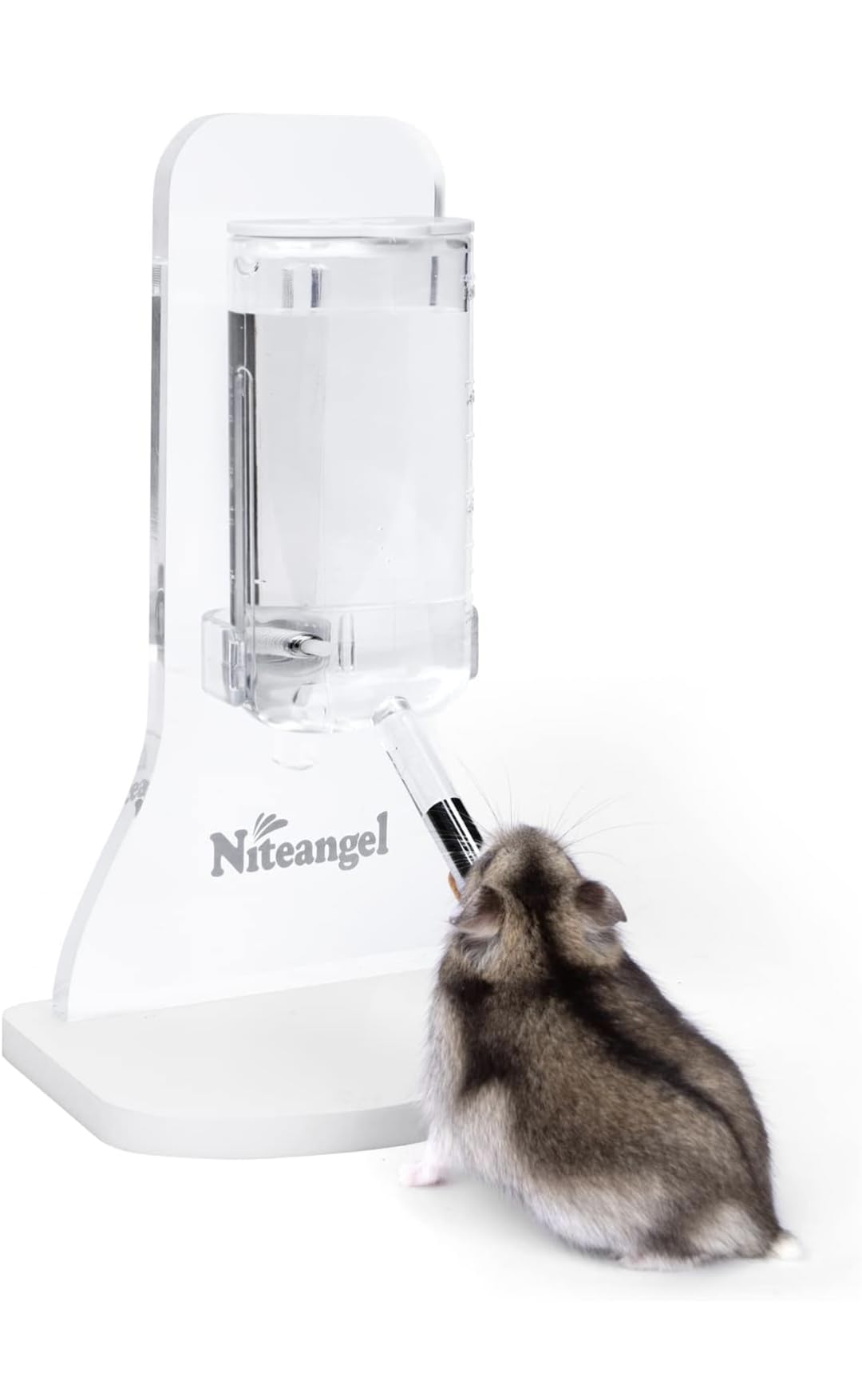 Niteangel Hamster Water Bottle with Stand: 4oz/120ml Capacity & Leak-Proof | Adjustable Height - Far Away Cage Mess & Wet Bedding Water Dispenser for Syrian Dwarf Hamster Gerbils Mice Rat Or Small Pets customer photo 1