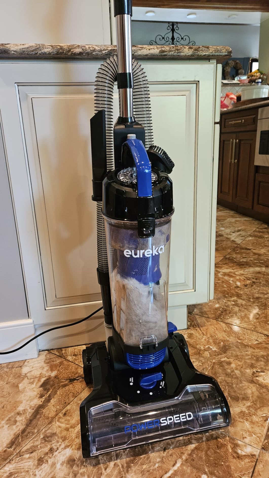 Eureka Lightweight Powerful Upright Vacuum Cleaner for Carpet and Hard Floor, PowerSpeed, New Model,Blue,black/New Model customer photo 1