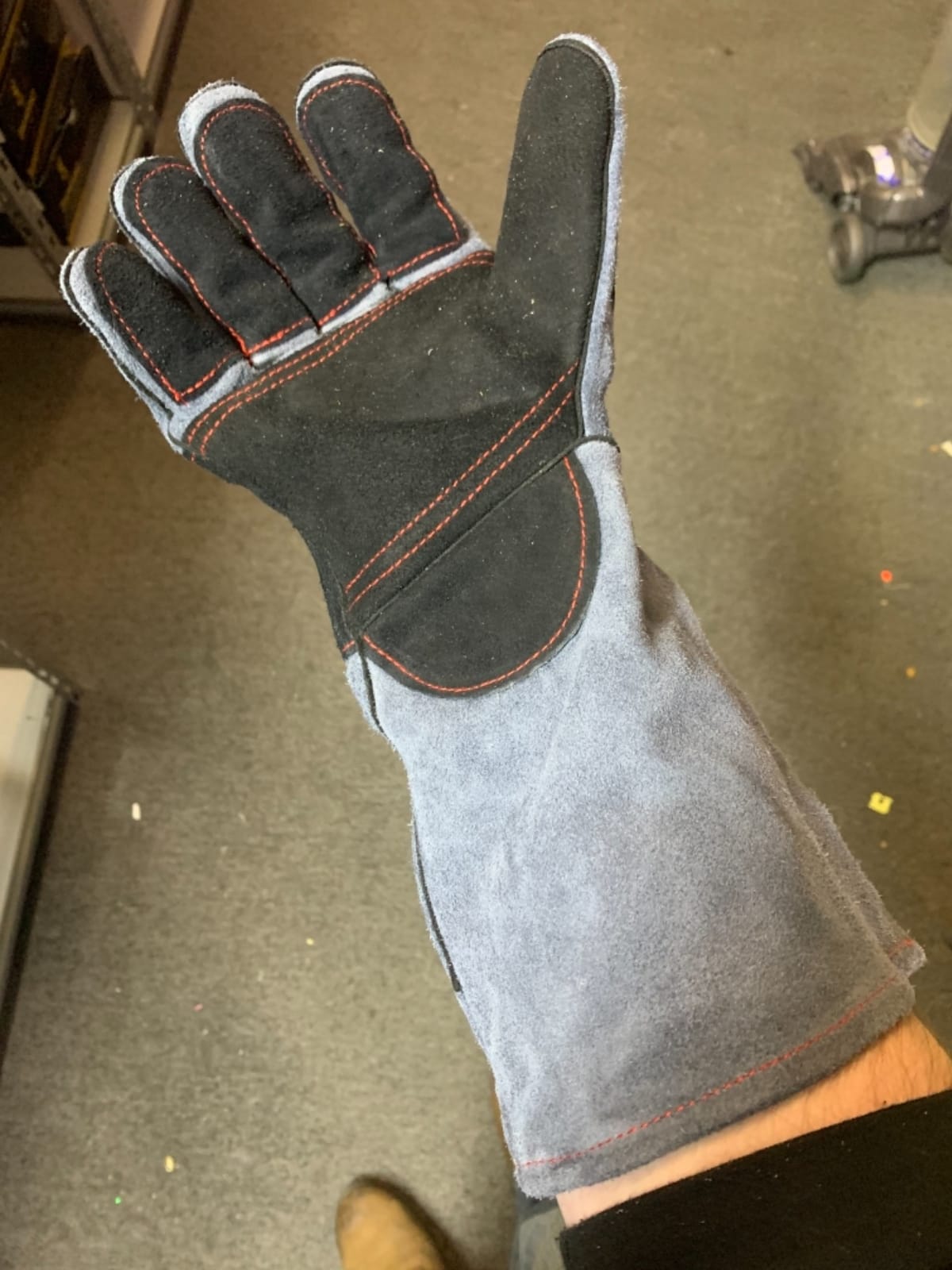 IC ICLOVER Animal Handling Gloves, Snake Bite Proof Gloves, Double Leather | Cat, Dog Training, Bird, Falconry, Snake Reptile Handling, Animal Control, Reinforced Palm Padded, Anti Bite Scratch Gloves customer photo 1