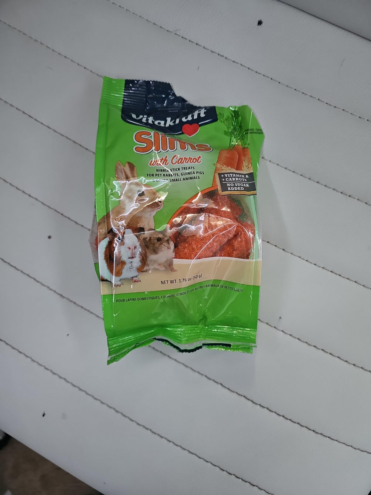 Vitakraft Slims Carrot Small Animal Treats, Crispy Carrot Treats for Rabbits, 10oz customer photo 1