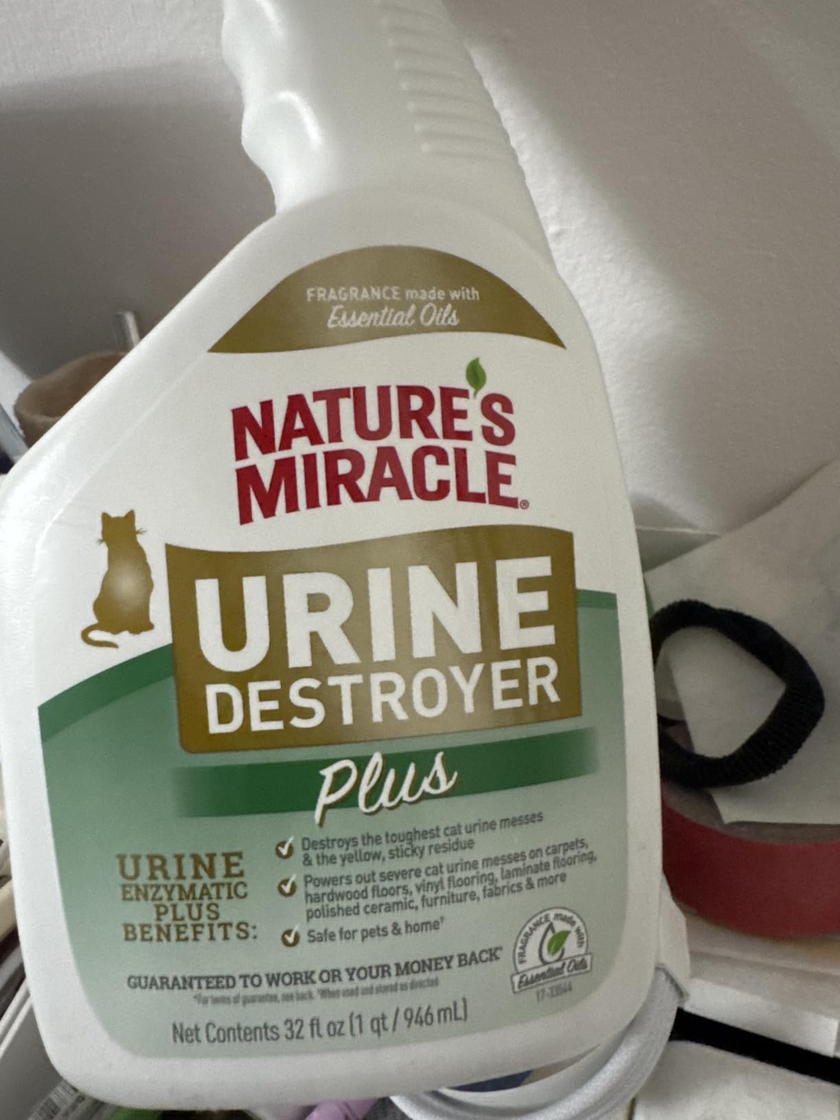 Nature's Miracle Cat Urine Destroyer Plus, Enzymatic Cleaner, 32 oz customer photo 1