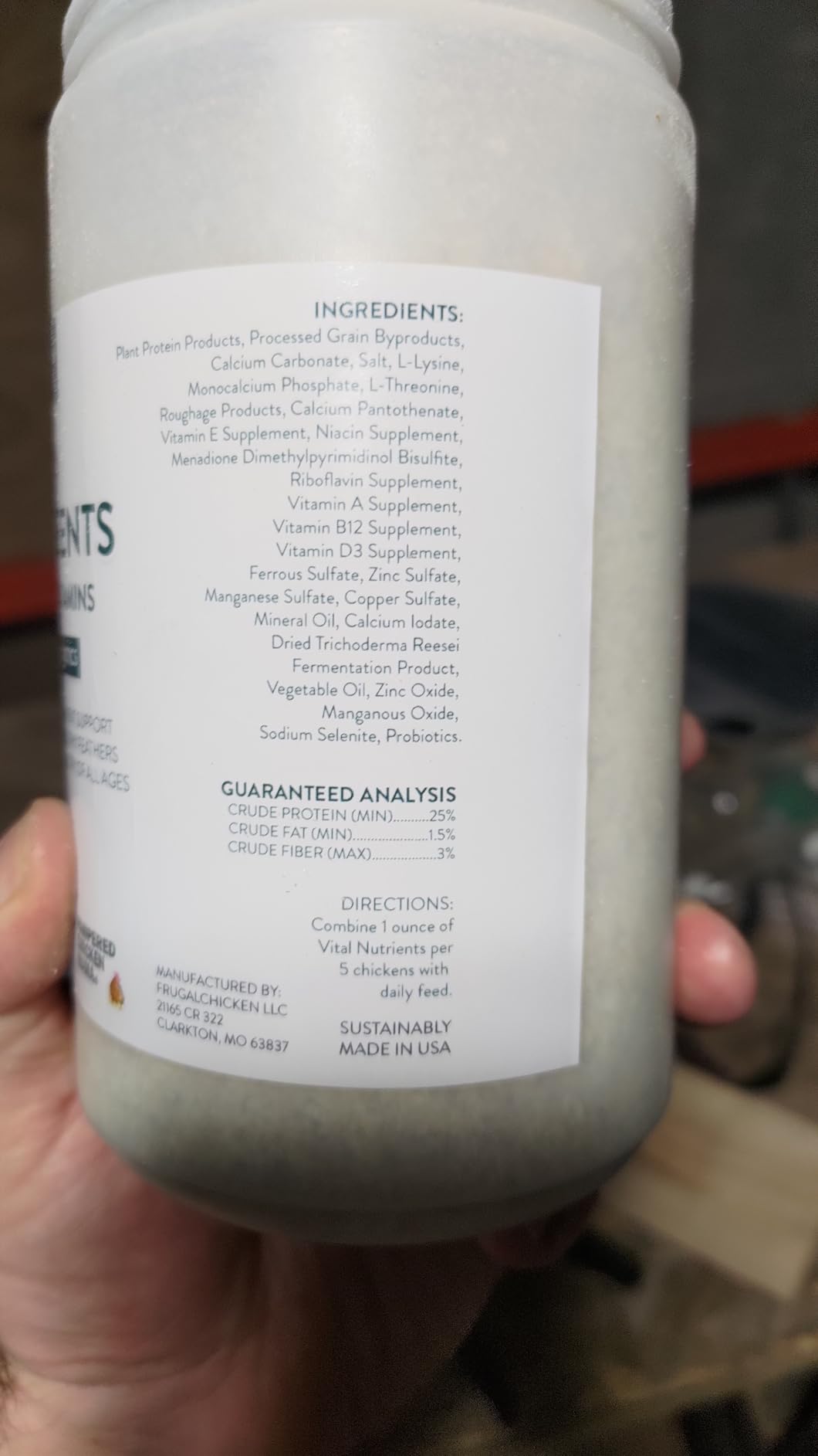 Vital Nutrients: Chicken Vitamins for Feed & Molting Supplement (1.5 pounds) customer photo 2