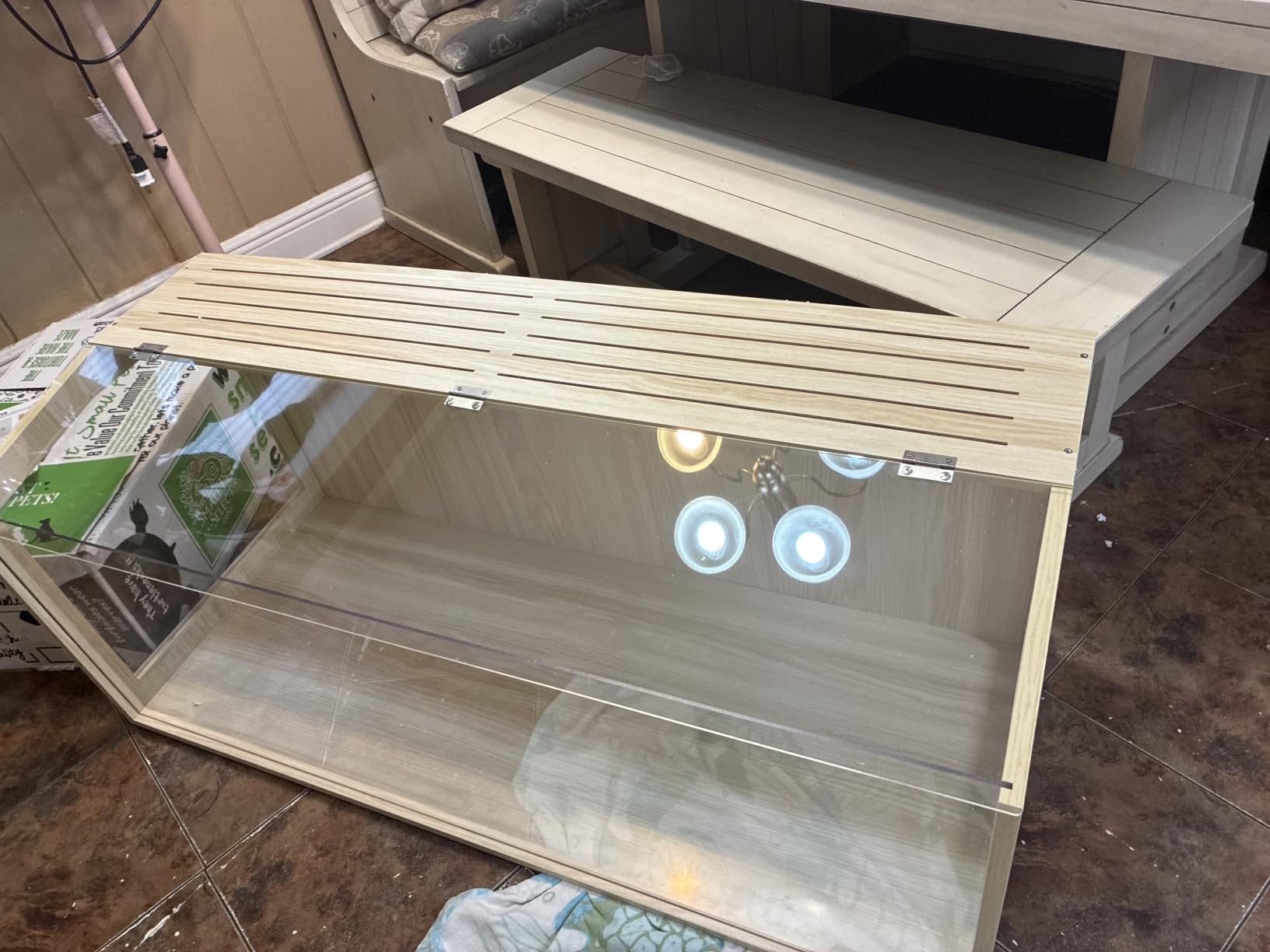 Hamster Cage Chewproof, Large Hamster Cages and Habitats, Openable Top with Acrylic Sheets, Solid Built customer photo 1