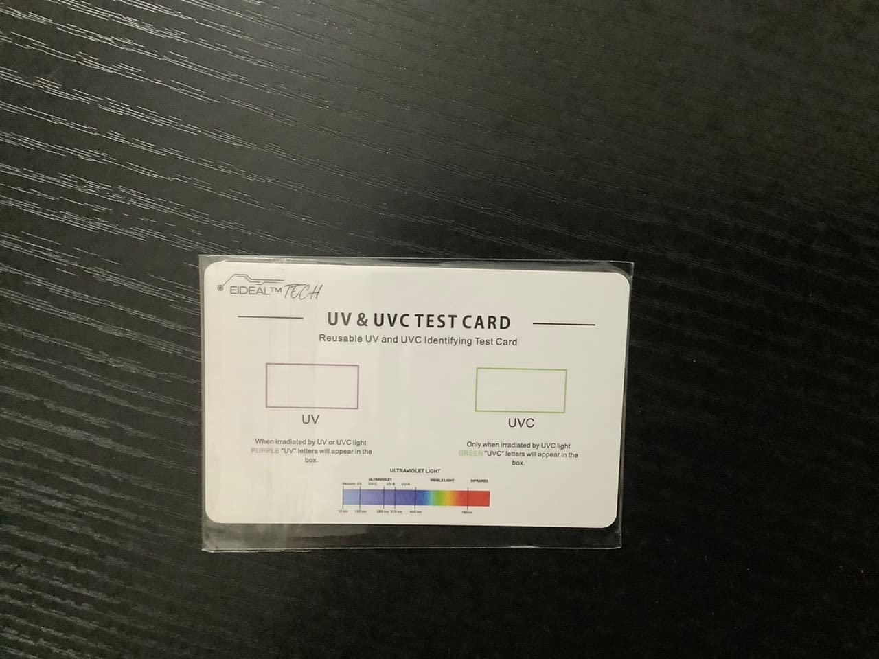 EIDEAL UV & UVC Test Card & UV Intensity Test Card | 3-in-1 UV Test Card | UVA & UVC Light Identifying Card | UV Bulb & LED Intensity Reading Card | UV Dosage Indicator Card | UVB Tester customer photo 1