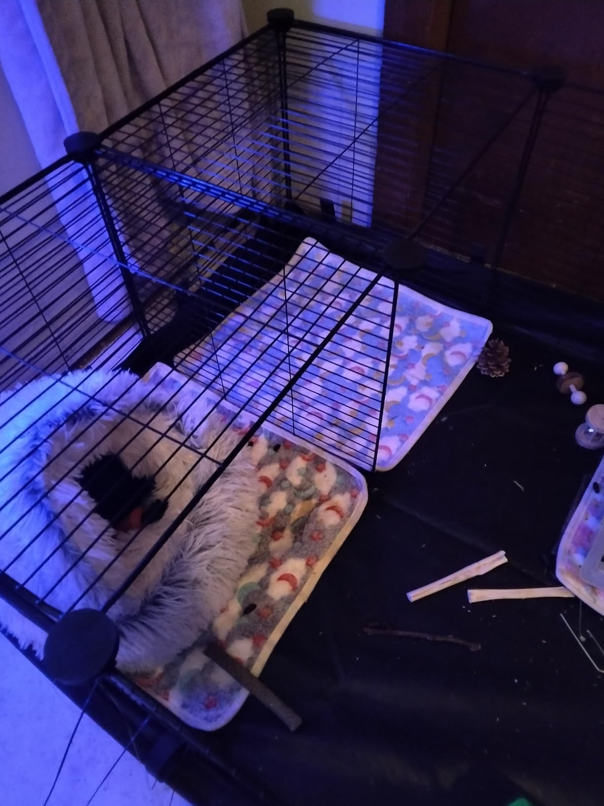 CUSOZWO Guinea Pig Bedding Mat, 3 Pack Waterproof Small Pet Cage Liners | Washable Soft Fleece Small Animal Blankets Accessories for Rat, Rabbit, Chinchilla, Ferret (13.7*13.7in) customer photo 1