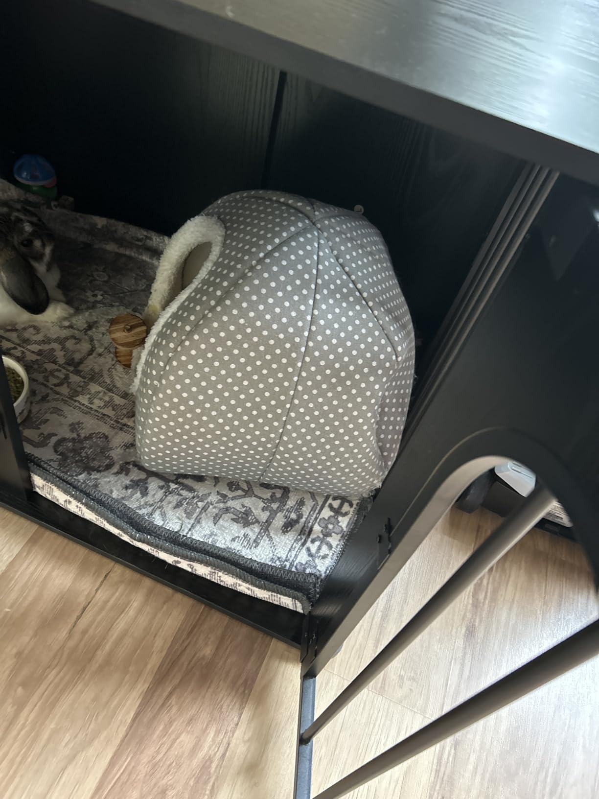 Rabbit Hideout Large Bunny Bed Washable Rabbit House | Fleece Hiding Hut for Indoor Bunnies Guinea Pigs customer photo 1
