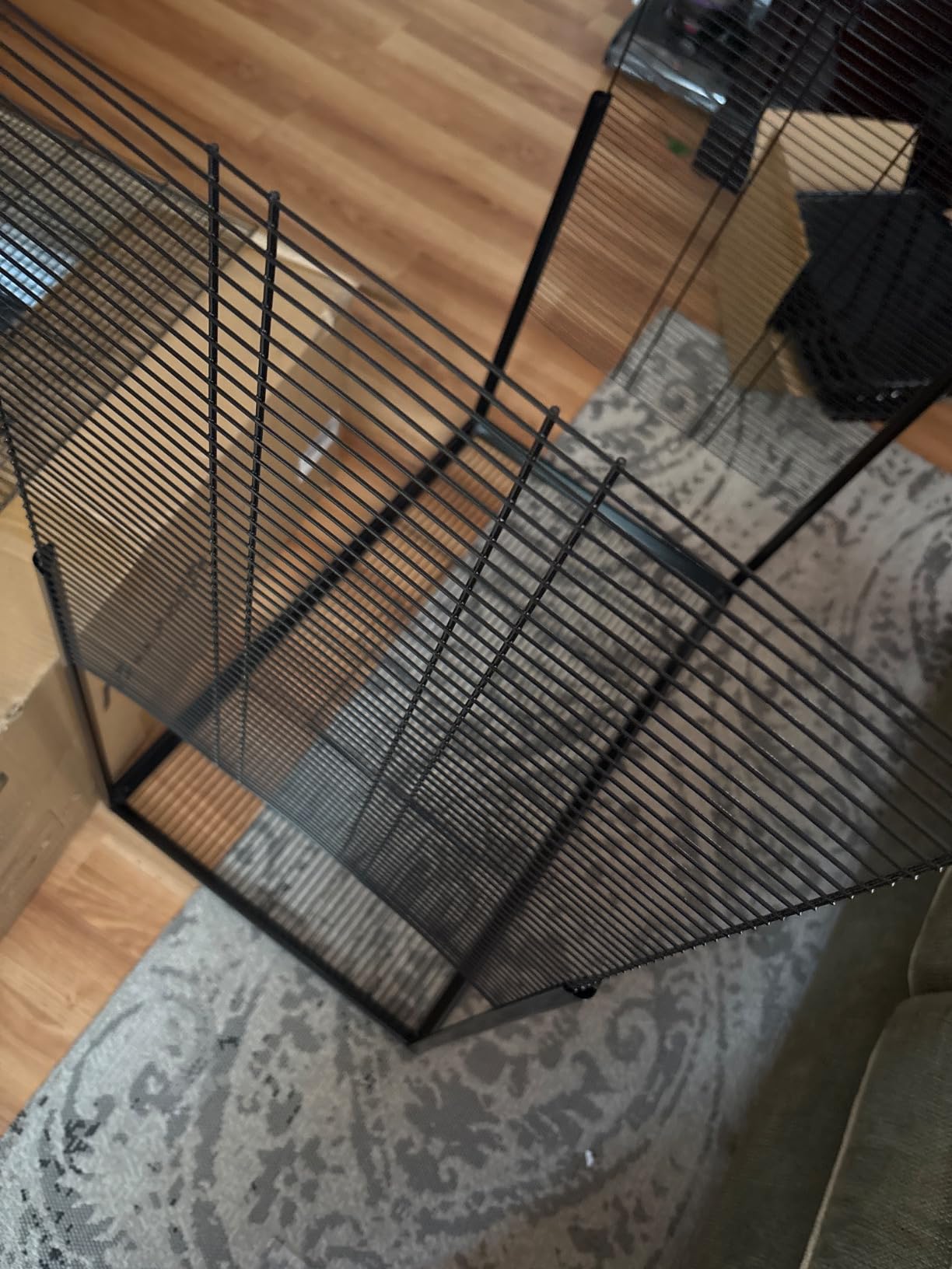 PawHut Large Hamster Cage with Deep Tempered Glass Bottom, 3 Tiers Hamster Tank with Running Wheel, Hut, Water Bottle, Dish, Rat Cage for Syrian, Dwarf, Gerbils, Mouse, 23.5