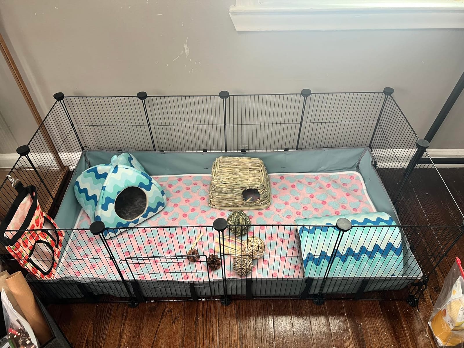 Tudomro 8 Pcs Guinea Pig Fleece Cage Liners, Star, 16 x 24 Inch | Washable Reusable Small Animal Bedding, Absorbent Blankets for Ferret Chinchilla, Soft Fleece Mat Pads Protect Furniture customer photo 1