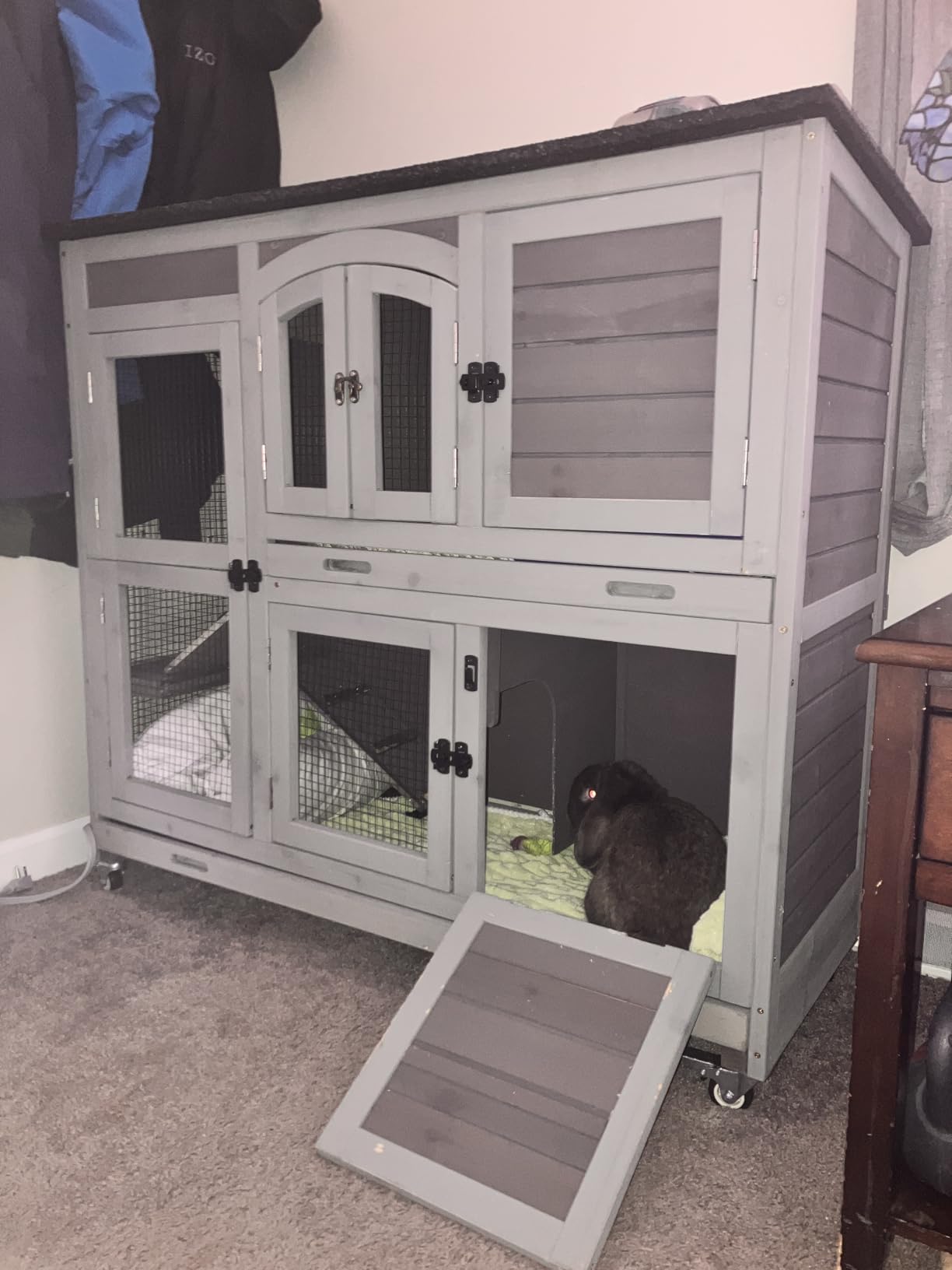 GUTINNEEN Rabbit Playpen Bunny Run Extension Indoor Small Animal Playpen customer photo 1
