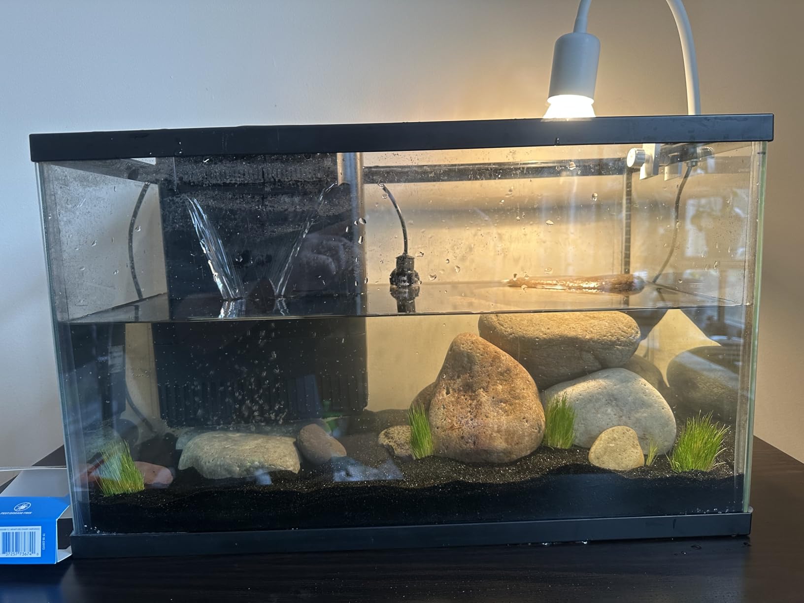 Turtle Tank Filter Aquarium Filter Power Adjustable 20-75 Gal. 290GPH Large customer photo 1