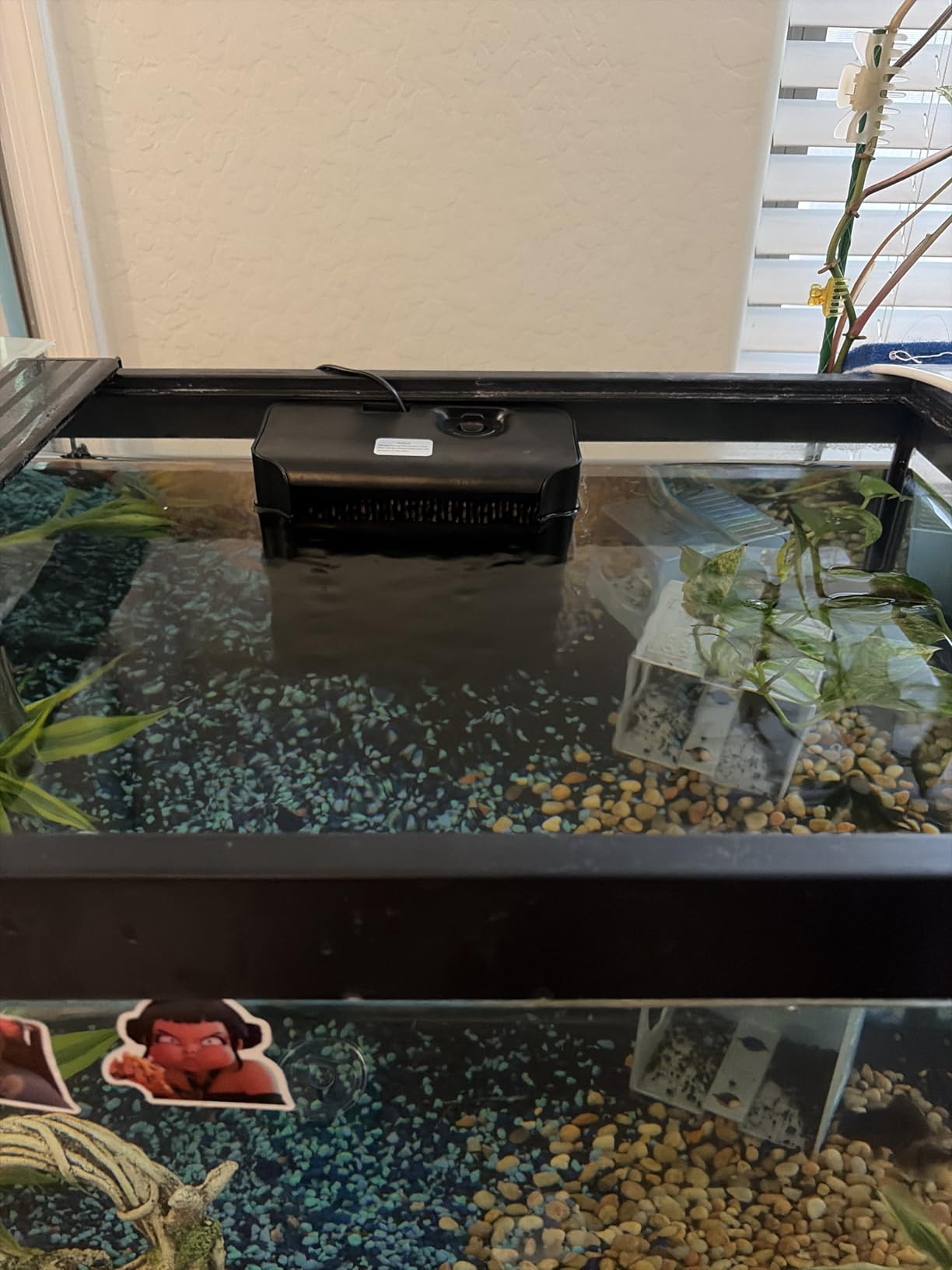 Turtle Tank Filter Aquarium Filter Power Adjustable 20-75 Gal. 290GPH Large customer photo 2