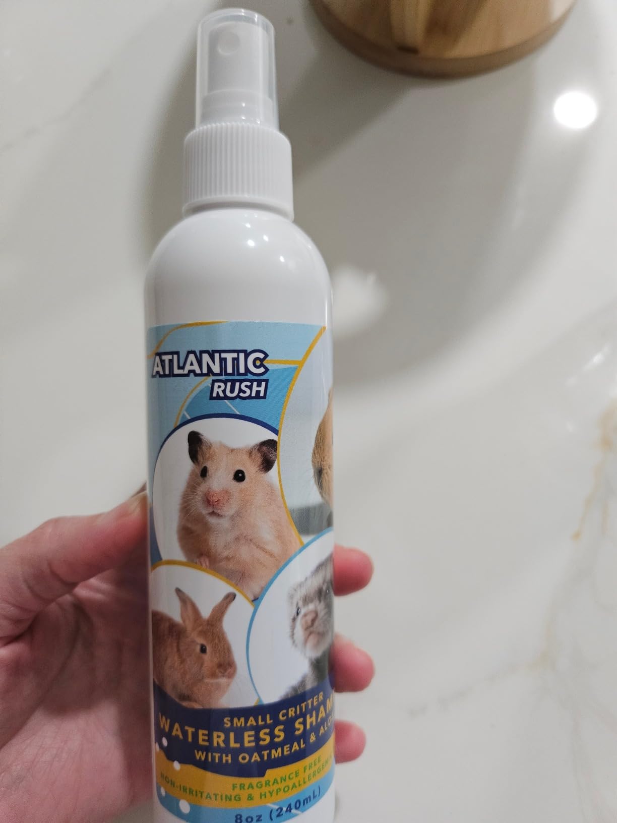 Waterless Shampoo for Small Critters - 8oz Cruelty Free Dry Shampoo - No Rinse for Pet Ferrets, Guinea Pigs, Hedgehogs, Sugar Gliders, Rabbits & Hamsters (8 oz, Fragrance Free) customer photo 1