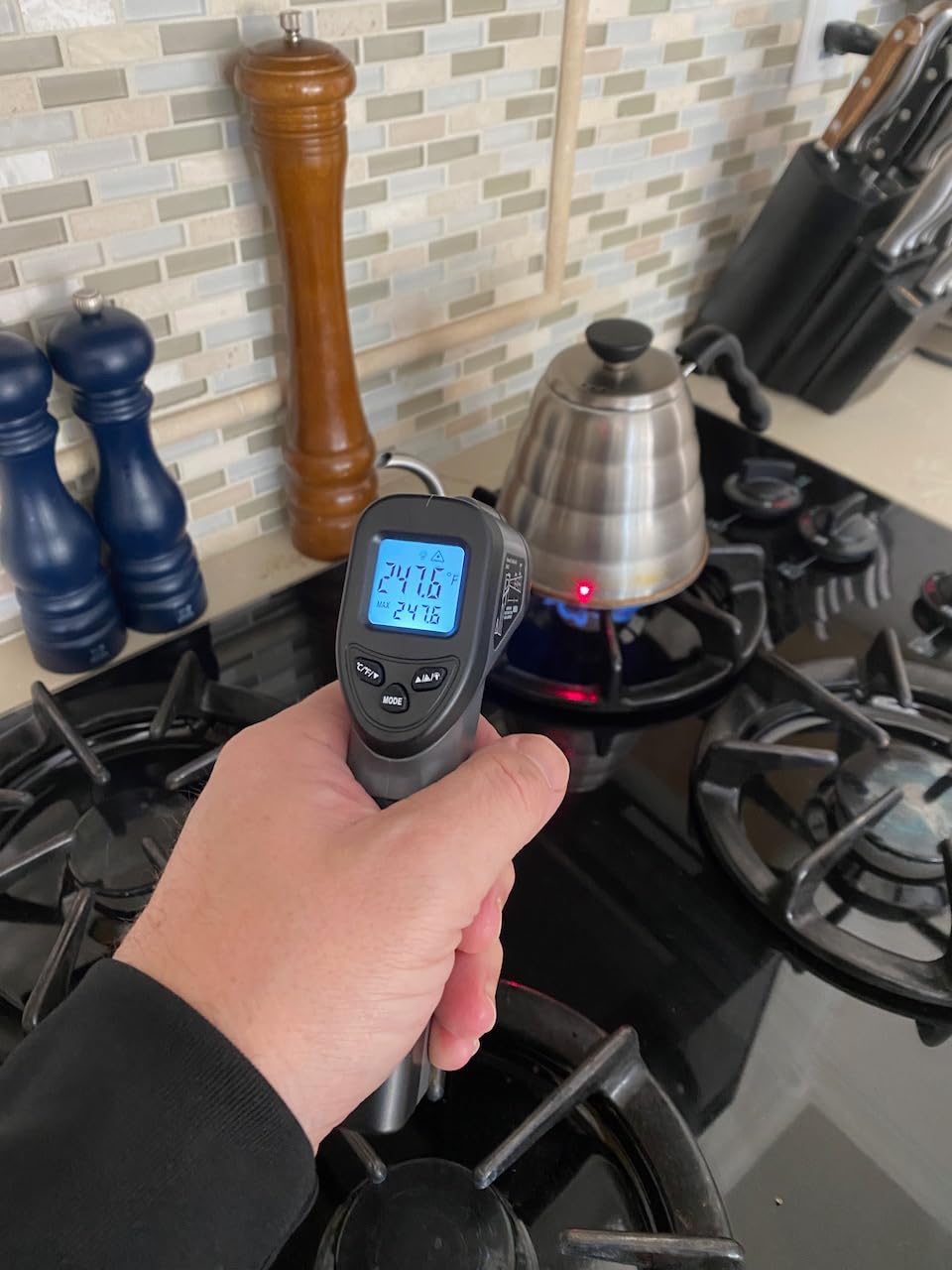 hito Infrared Thermometer Gun Laser Temperature Gun -58°F to 1112°F, Temp Gun for Pizza Oven, Cooking, Refrigerator, Pool, Reptiles, Air Conditioner, for Surface Temperature of Meat, Food, Liquid customer photo 2