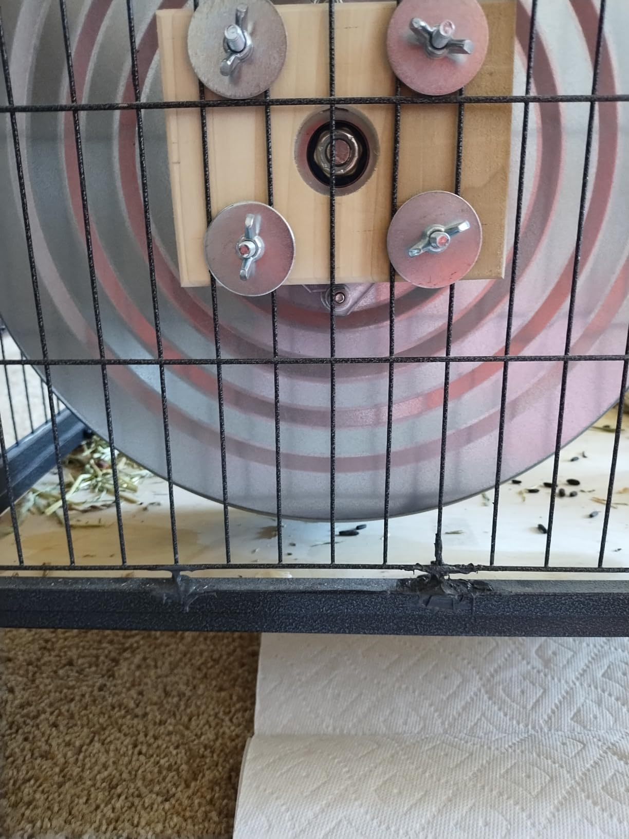 PawHut Metal Small Animal Cage, 5-Tiers Rolling Big Ferret Cage with Hammock, Removable Tray, for Chinchilla, Sugar Glider, White customer photo 2
