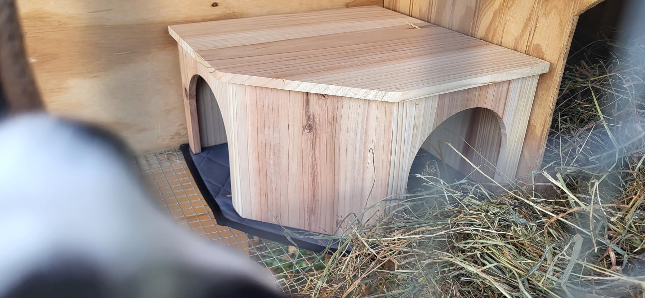 Wooden Guinea Pig Corner Hideout - Hidey by The Kozko Hut, Dual Entrances with Pee Pad customer photo 1