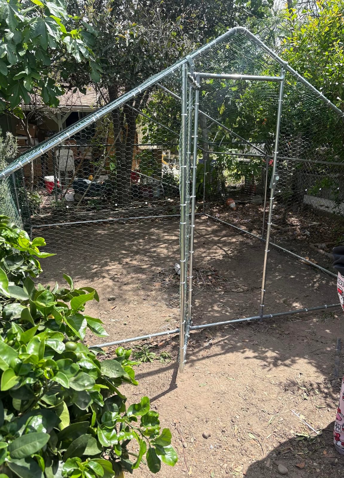 HEYTOWN Large Metal Chicken Coop Chicken Pen with Water-Resistant and Anti-UV Cover Walk-in Poultry Cage Chicken Runs for Yard with Cover Duck Rabbit Dog House Outdoor customer photo 1