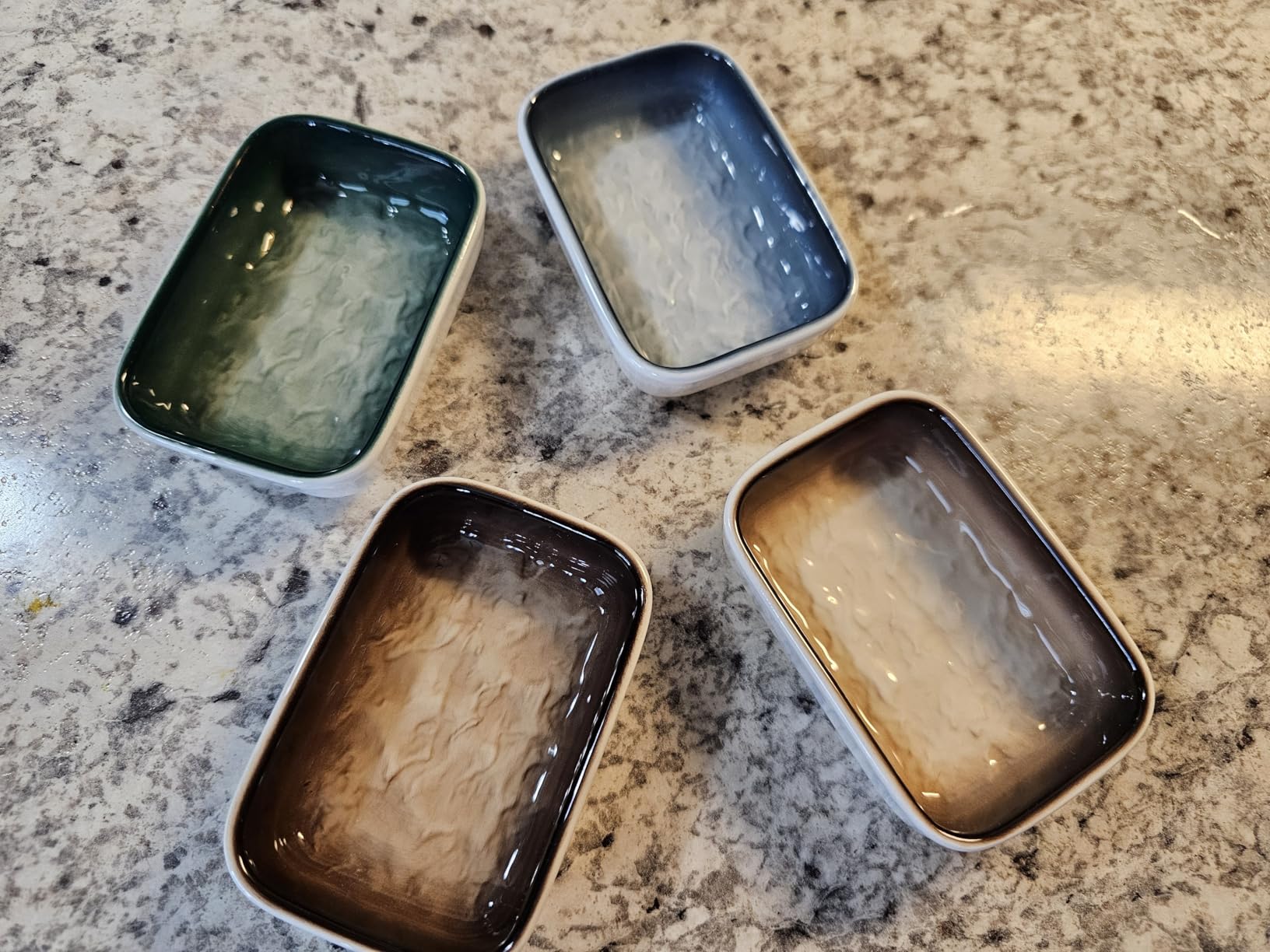 Ceramic Feeding Bowls for Small Animals, Ideal for Hamster, Guinea Pig, Hedgehog and Gerbil (Blue + Green + Brown) customer photo 1
