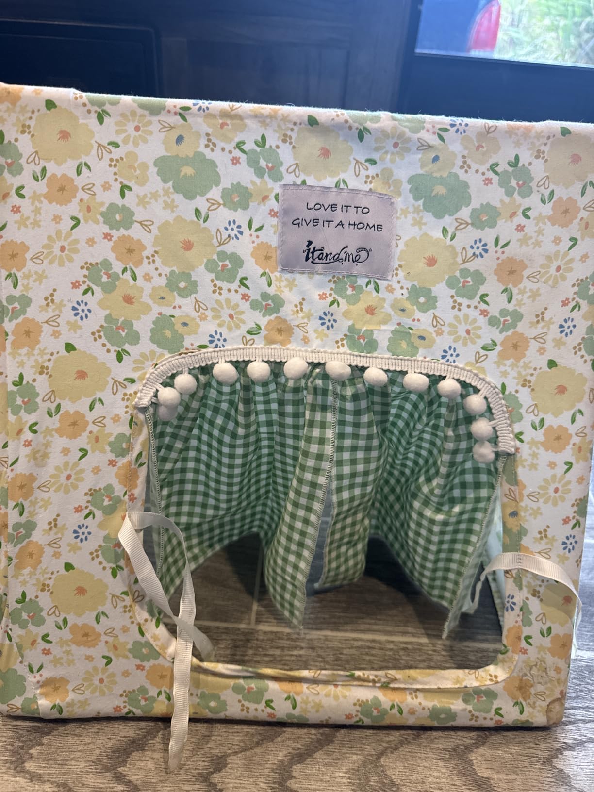 Jenvd Guinea Pig Hideout Large with Curtain, Machine Washable Bunny Hideout Tent customer photo 2
