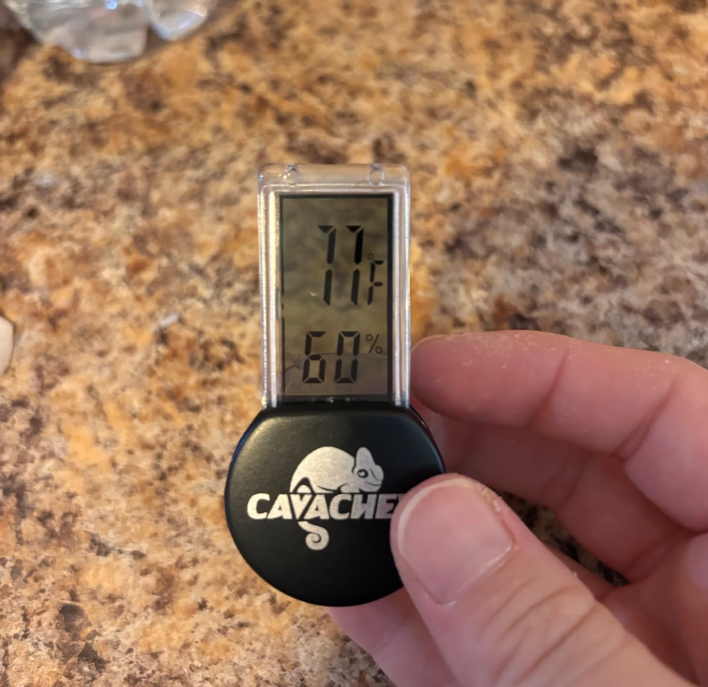Magnetic Reptile Thermometer and Humidity Gauge, Digital Tank Thermometer Hygrometer with LCD Display, Habitat Temp Humidity Meter Accessories for Bearded Dragon, Snake, Hermit Crabs, Gecko customer photo 1